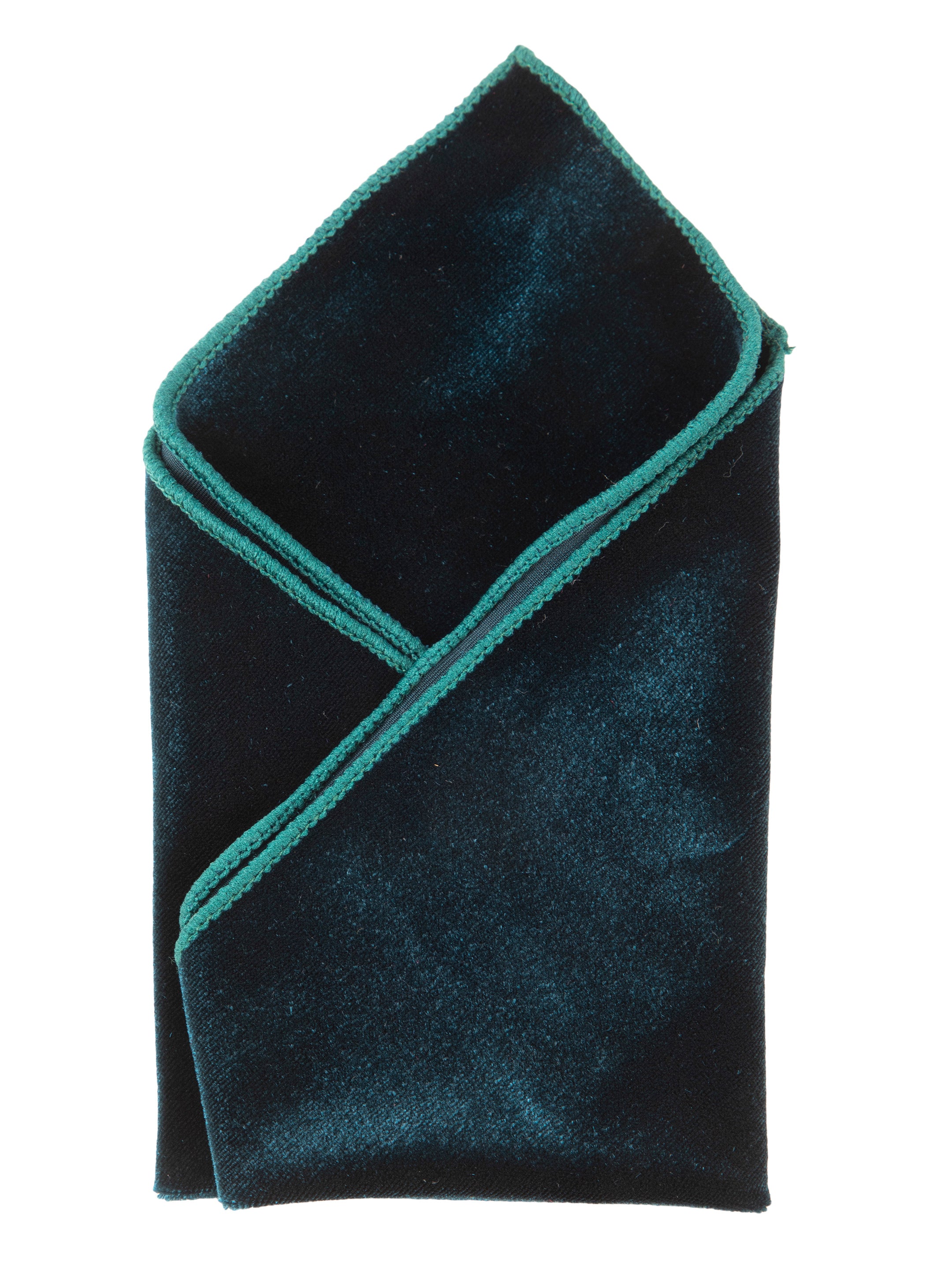 Alvaro Castagnino Turquoise Blue Colored Microfiber Pocket Square for Men