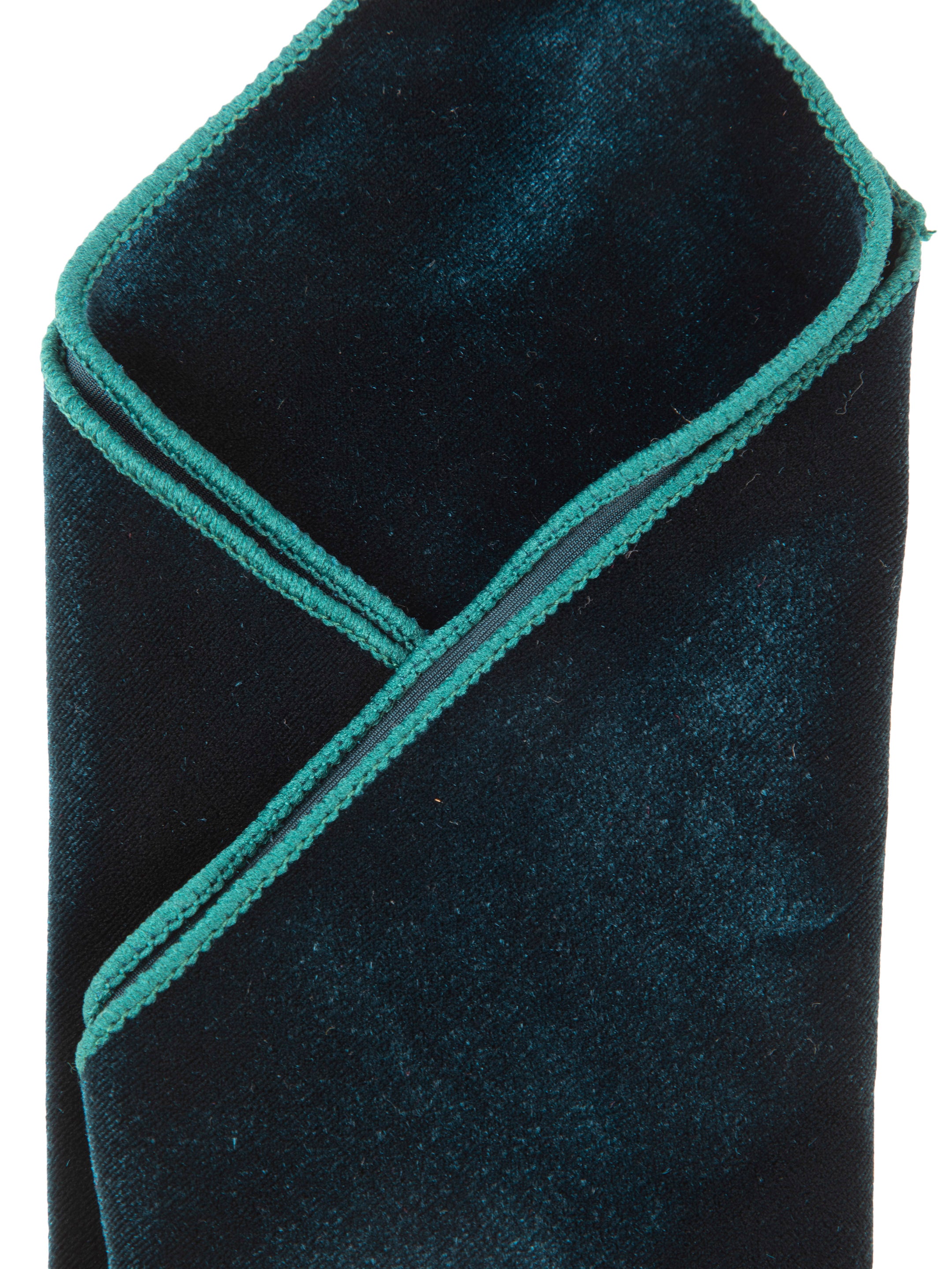 Alvaro Castagnino Turquoise Blue Colored Microfiber Pocket Square for Men