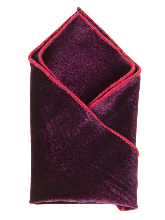 Alvaro Castagnino Burgundy & Red Colored Microfiber Pocket Square for Men