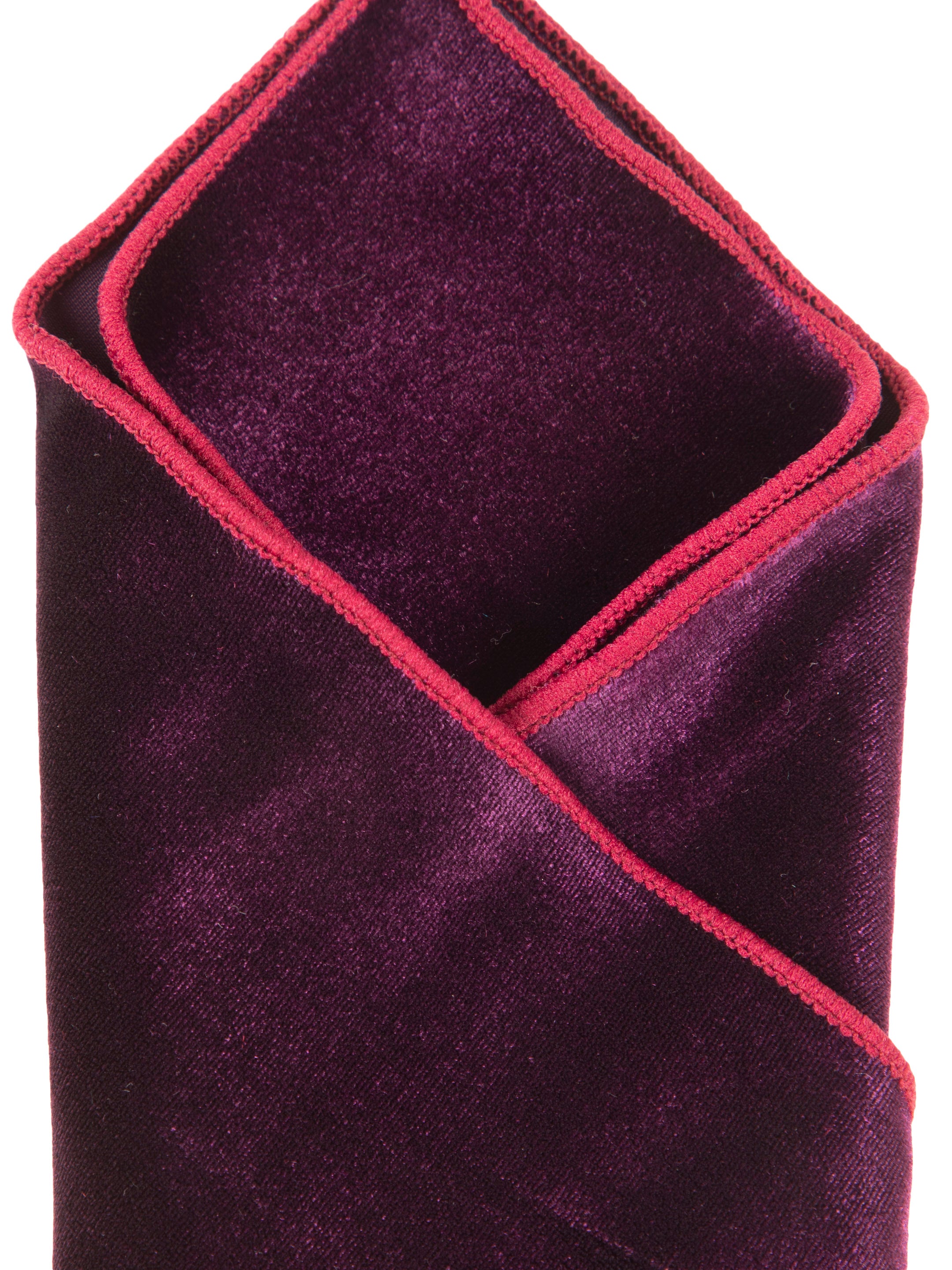 Alvaro Castagnino Burgundy & Red Colored Microfiber Pocket Square for Men