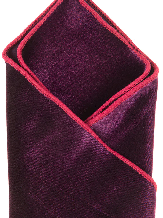 Alvaro Castagnino Burgundy & Red Colored Microfiber Pocket Square for Men