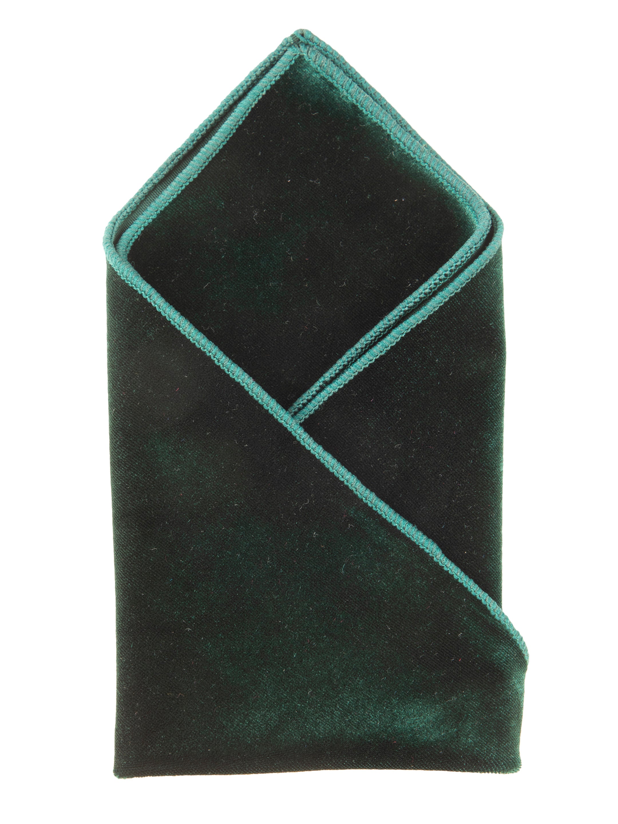 Green Luxury Velvet Pocket Square