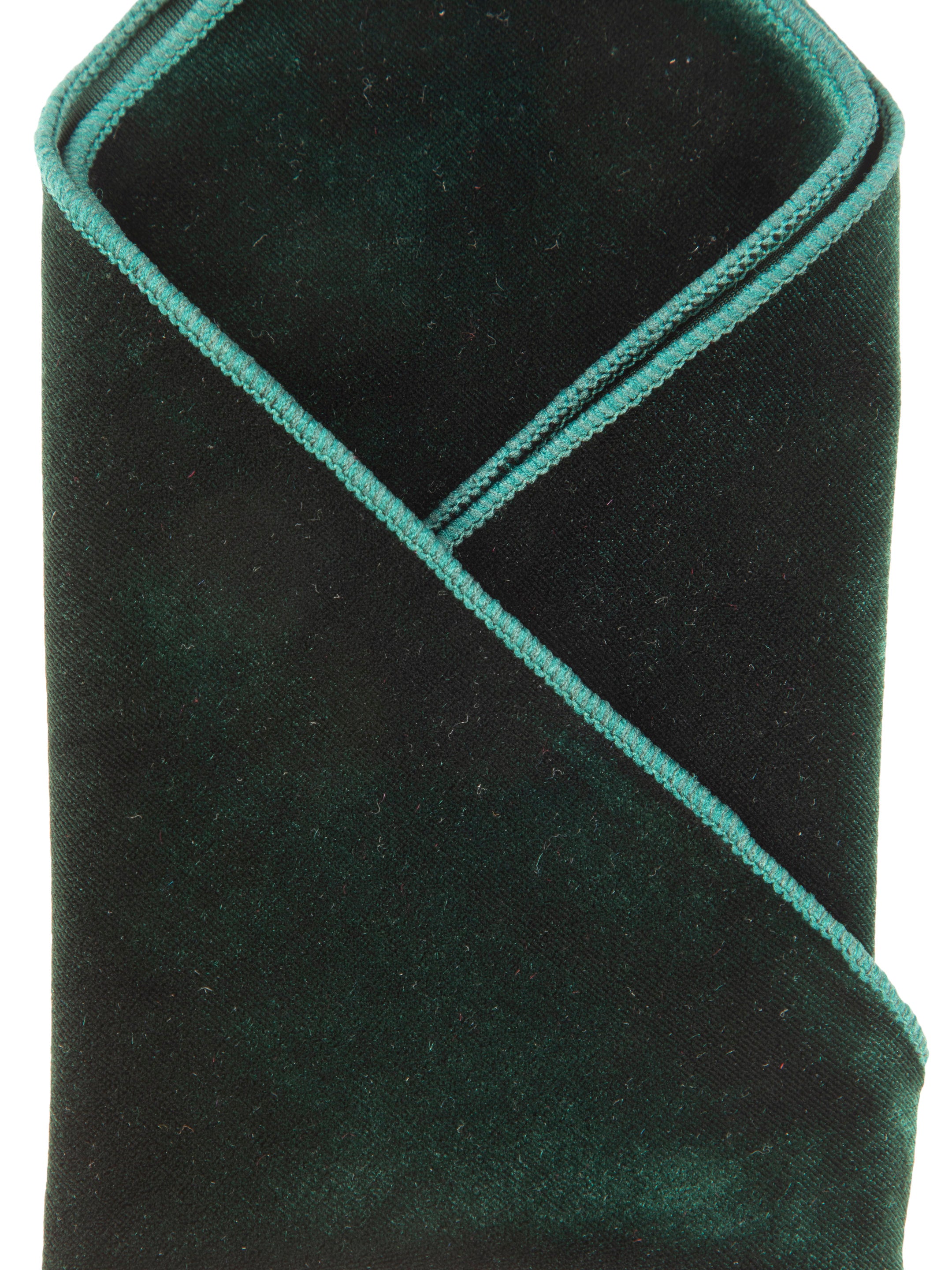 Green Luxury Velvet Pocket Square