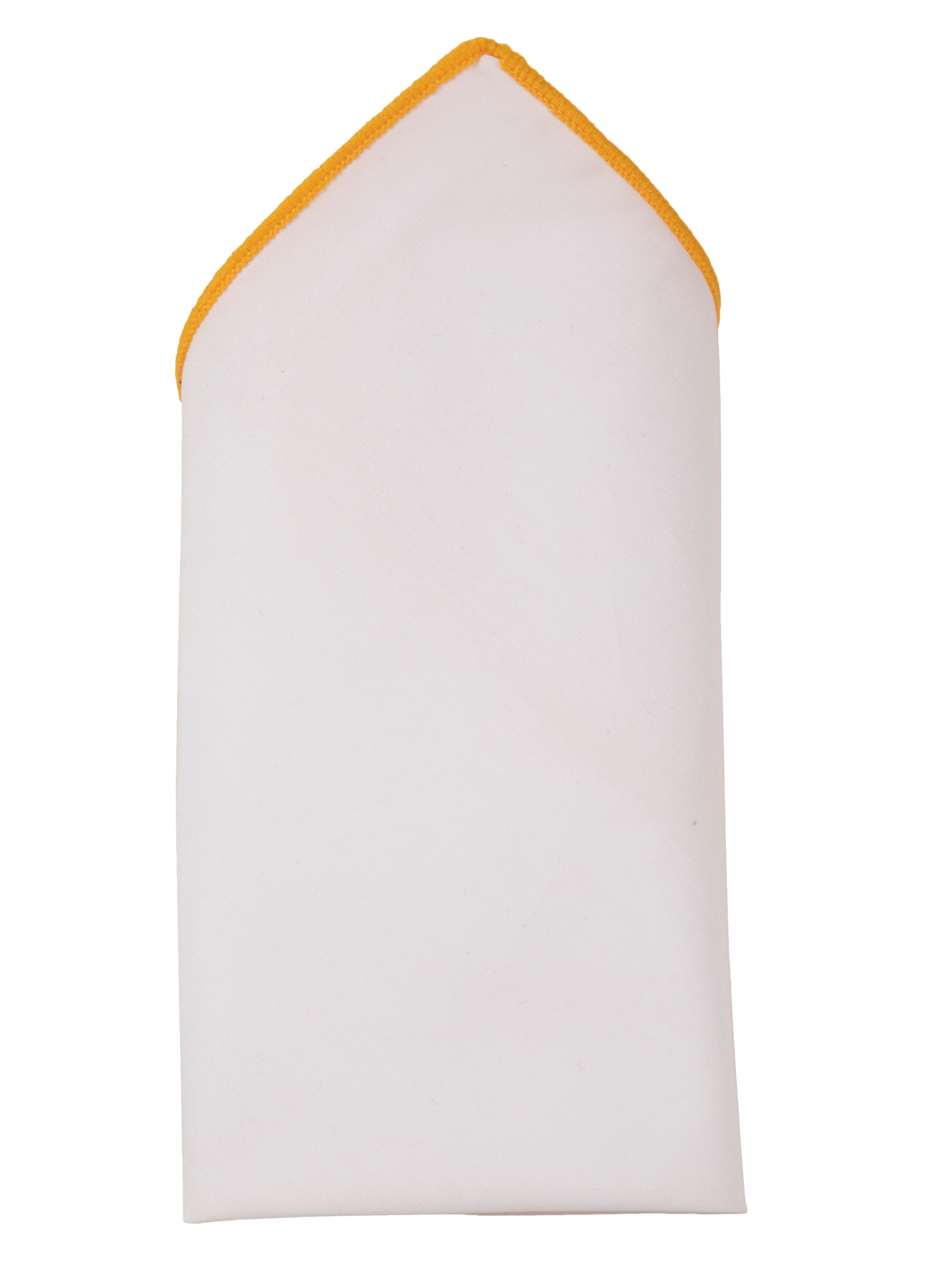 Alvaro Castagnino White & Yellow Colored Microfiber Pocket Square for Men