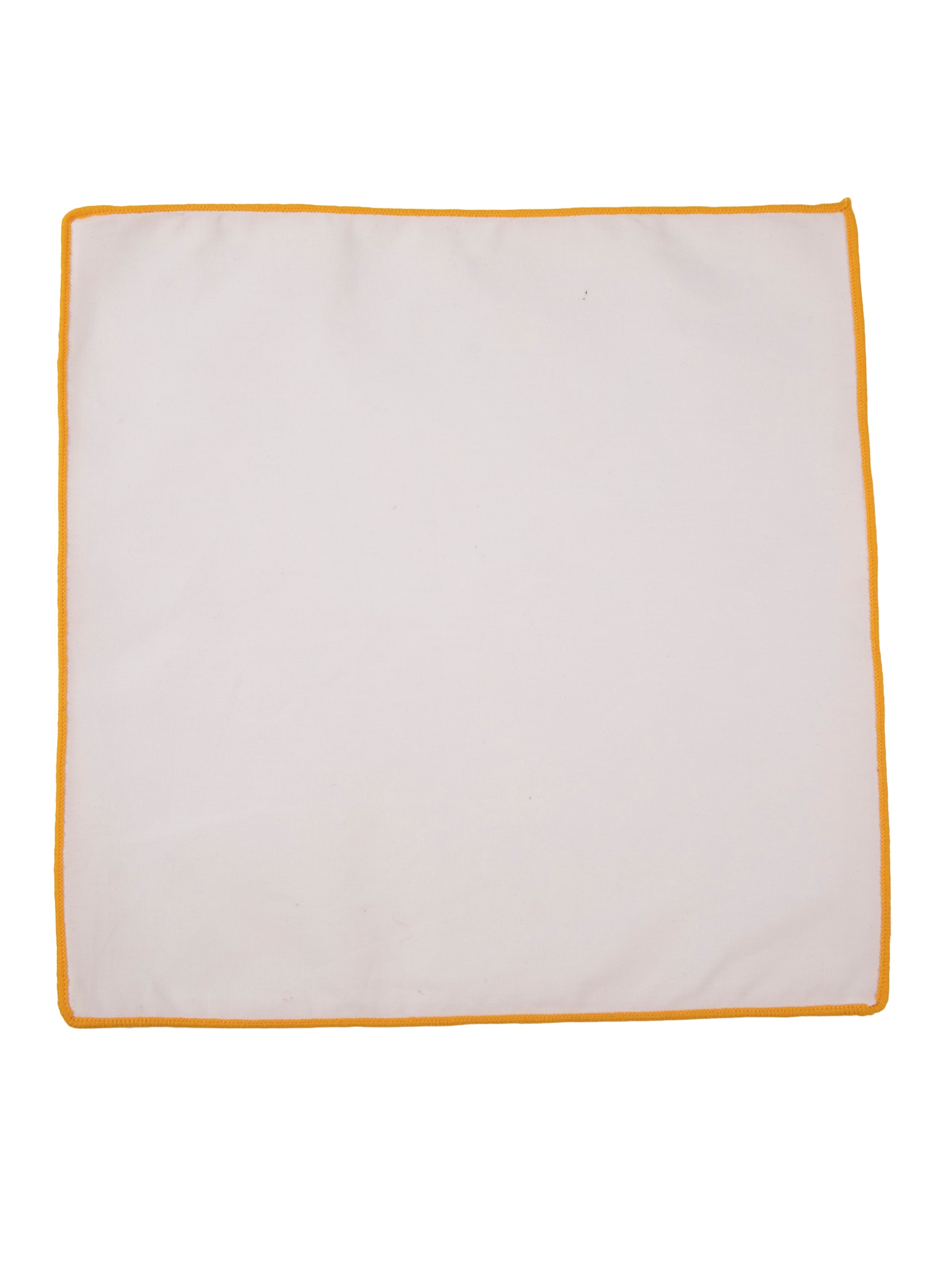 Alvaro Castagnino White & Yellow Colored Microfiber Pocket Square for Men
