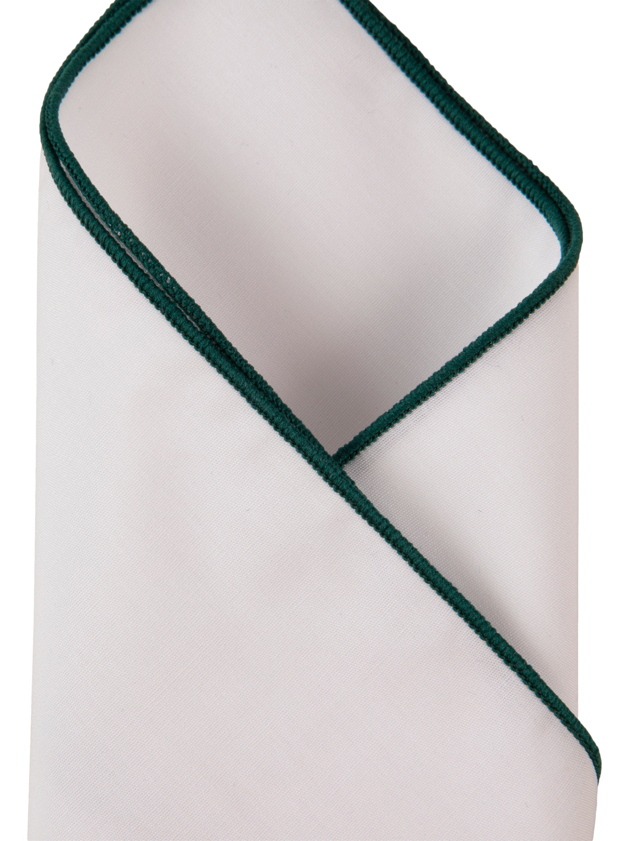 Alvaro Castagnino White & Green Colored Microfiber Pocket Square for Men