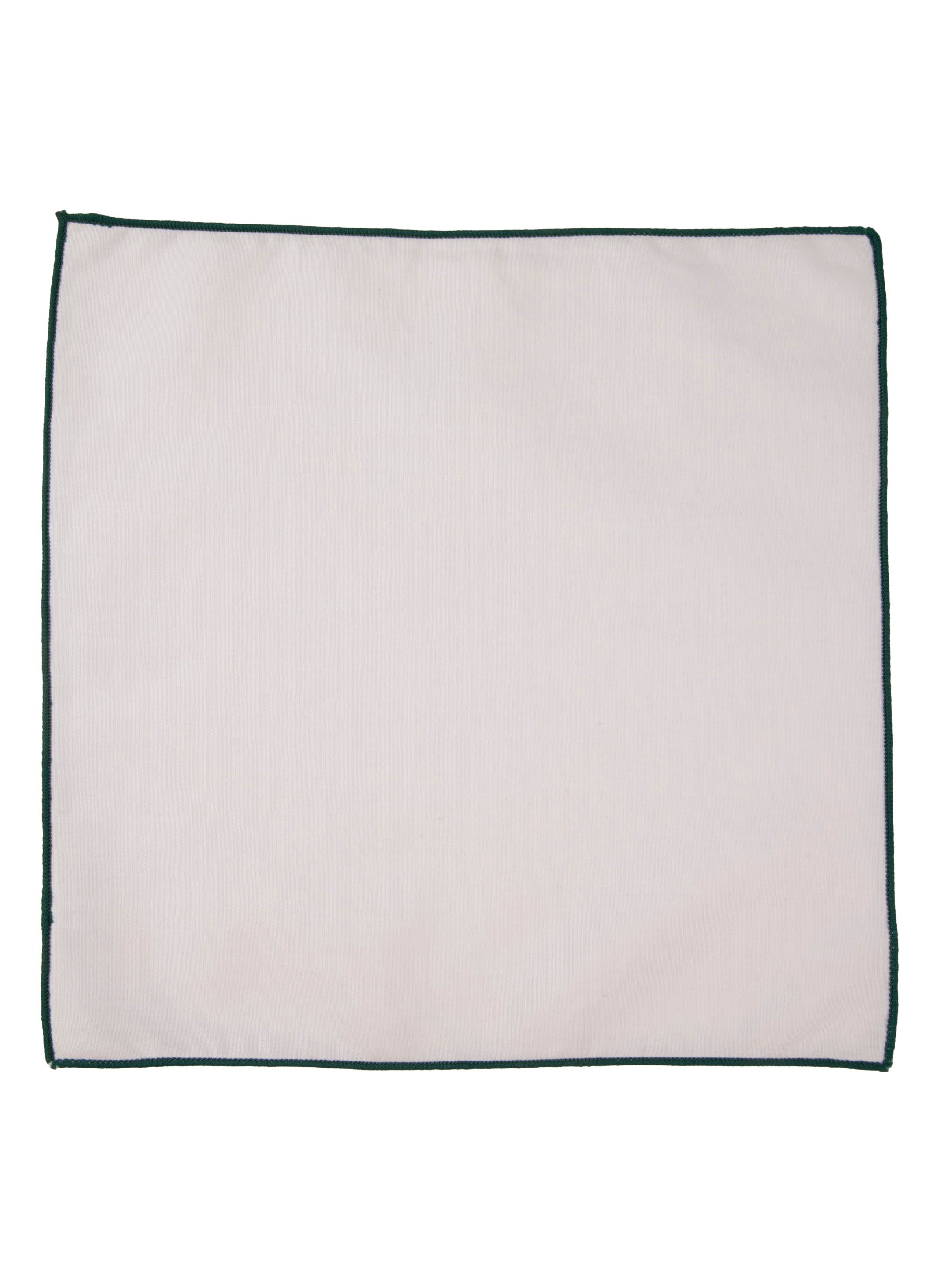 Alvaro Castagnino White & Green Colored Microfiber Pocket Square for Men