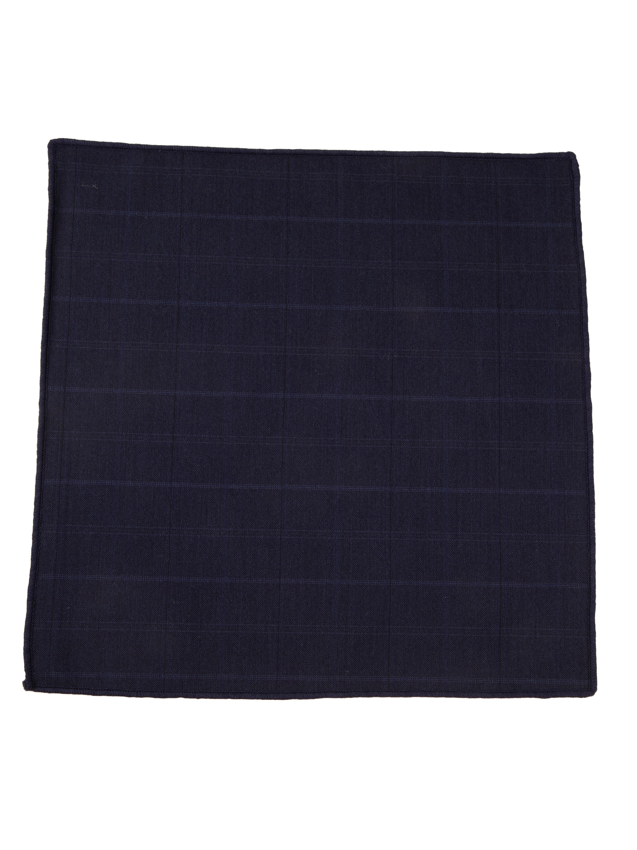 Alvaro Castagnino Black Colored Microfiber Pocket Square for Men