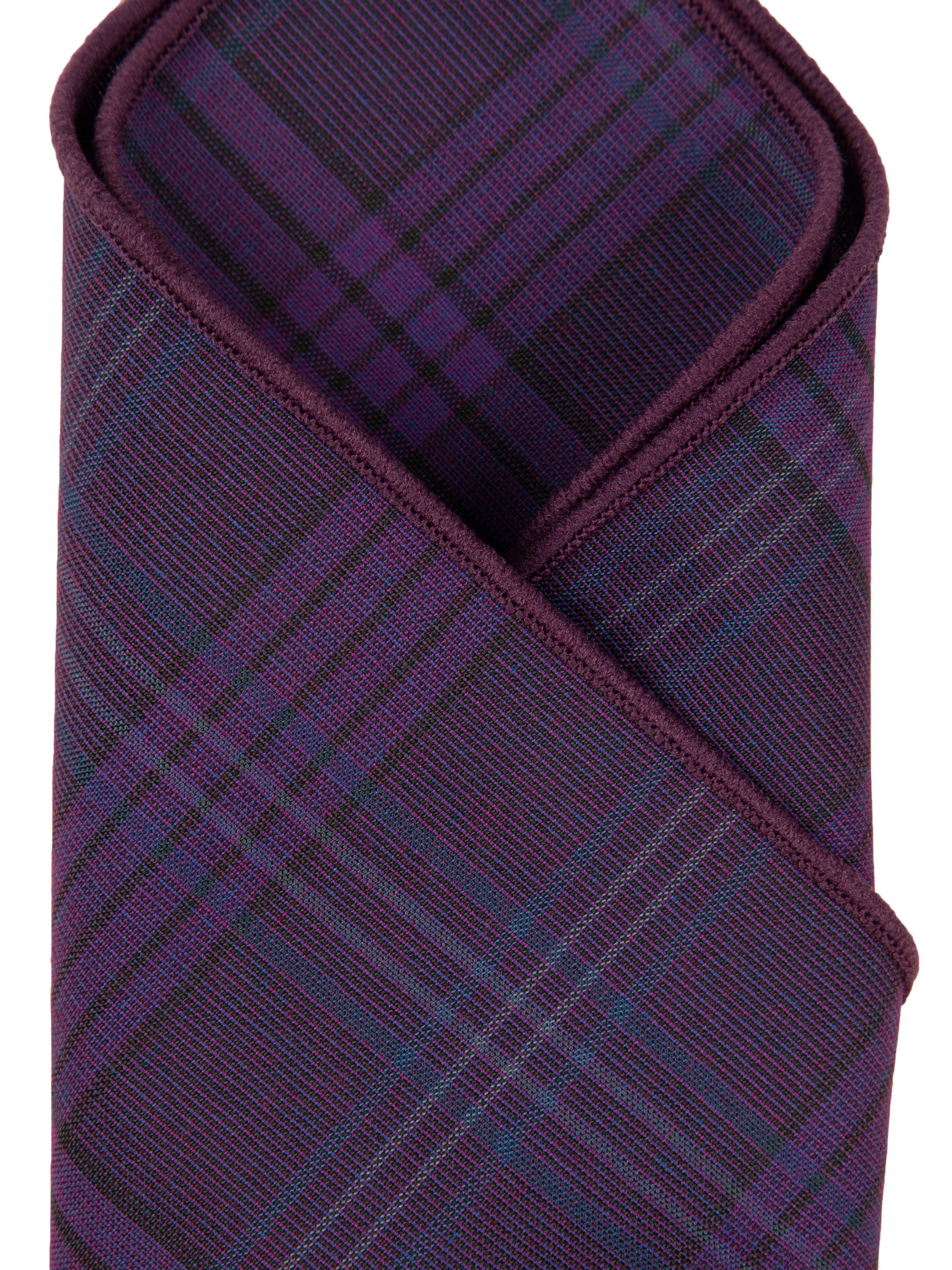 Alvaro Castagnino Purple Colored Microfiber Pocket Square for Men