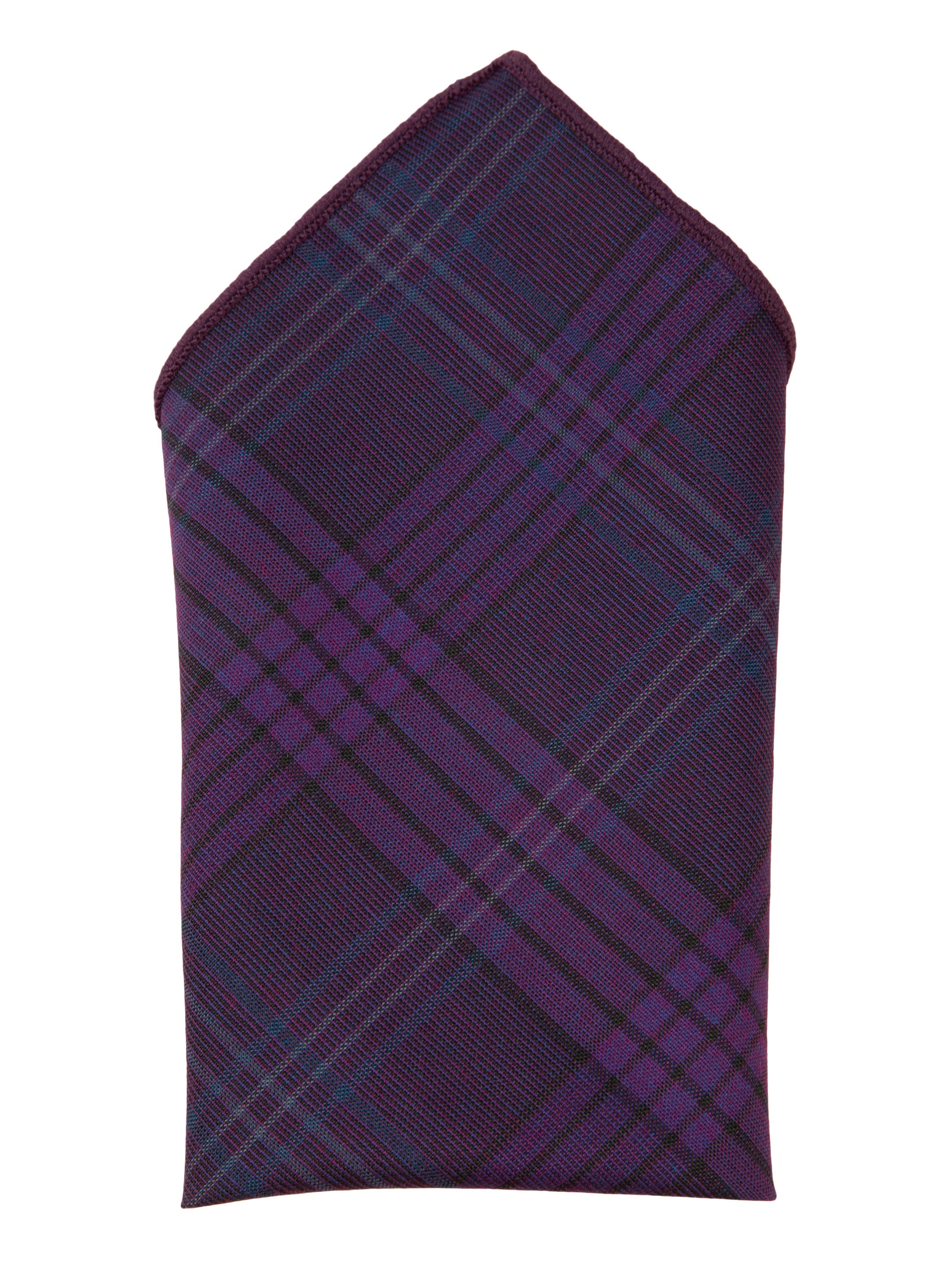 Alvaro Castagnino Purple Colored Microfiber Pocket Square for Men