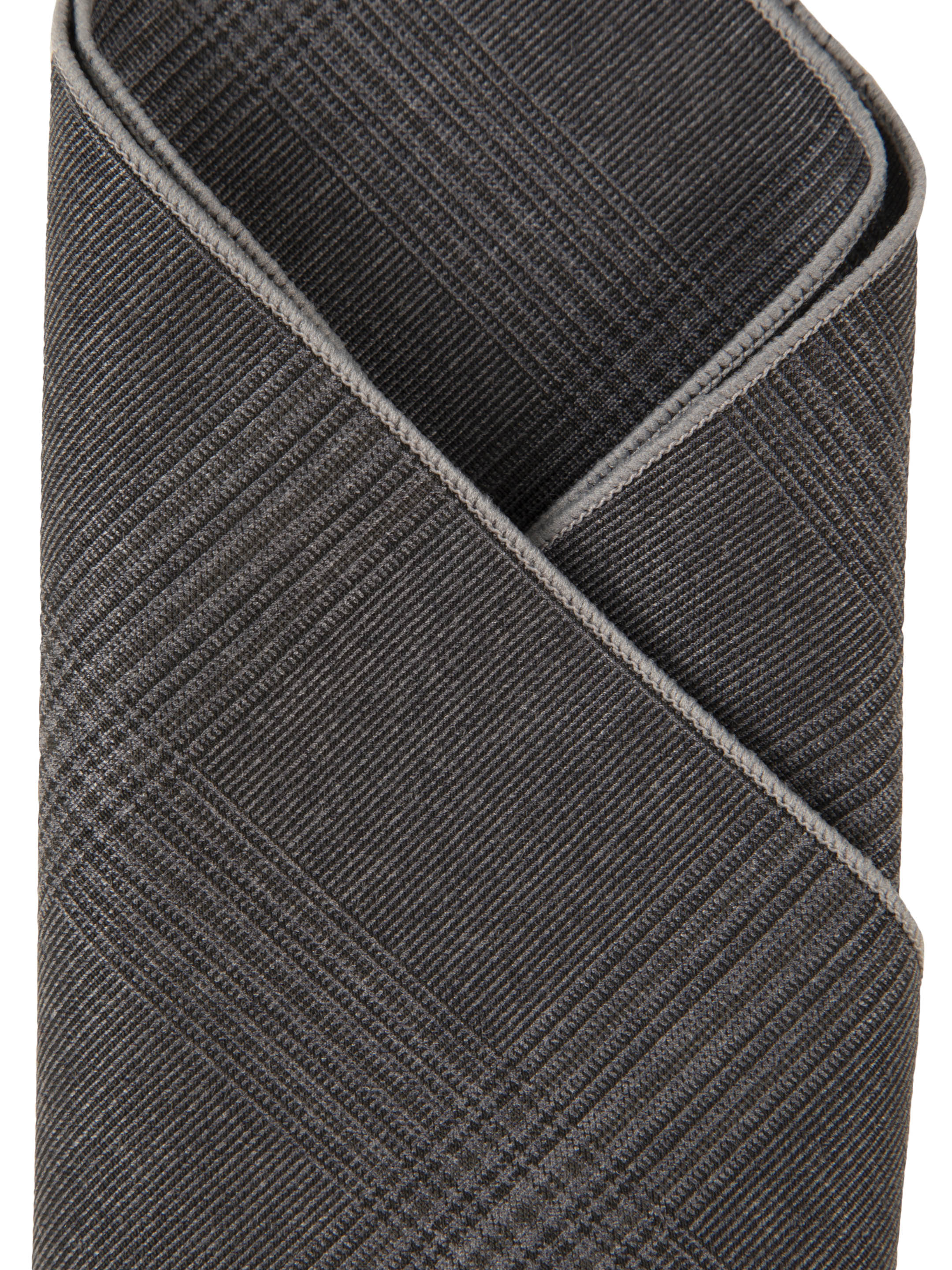 Grey Checked Cotton Pocket Square