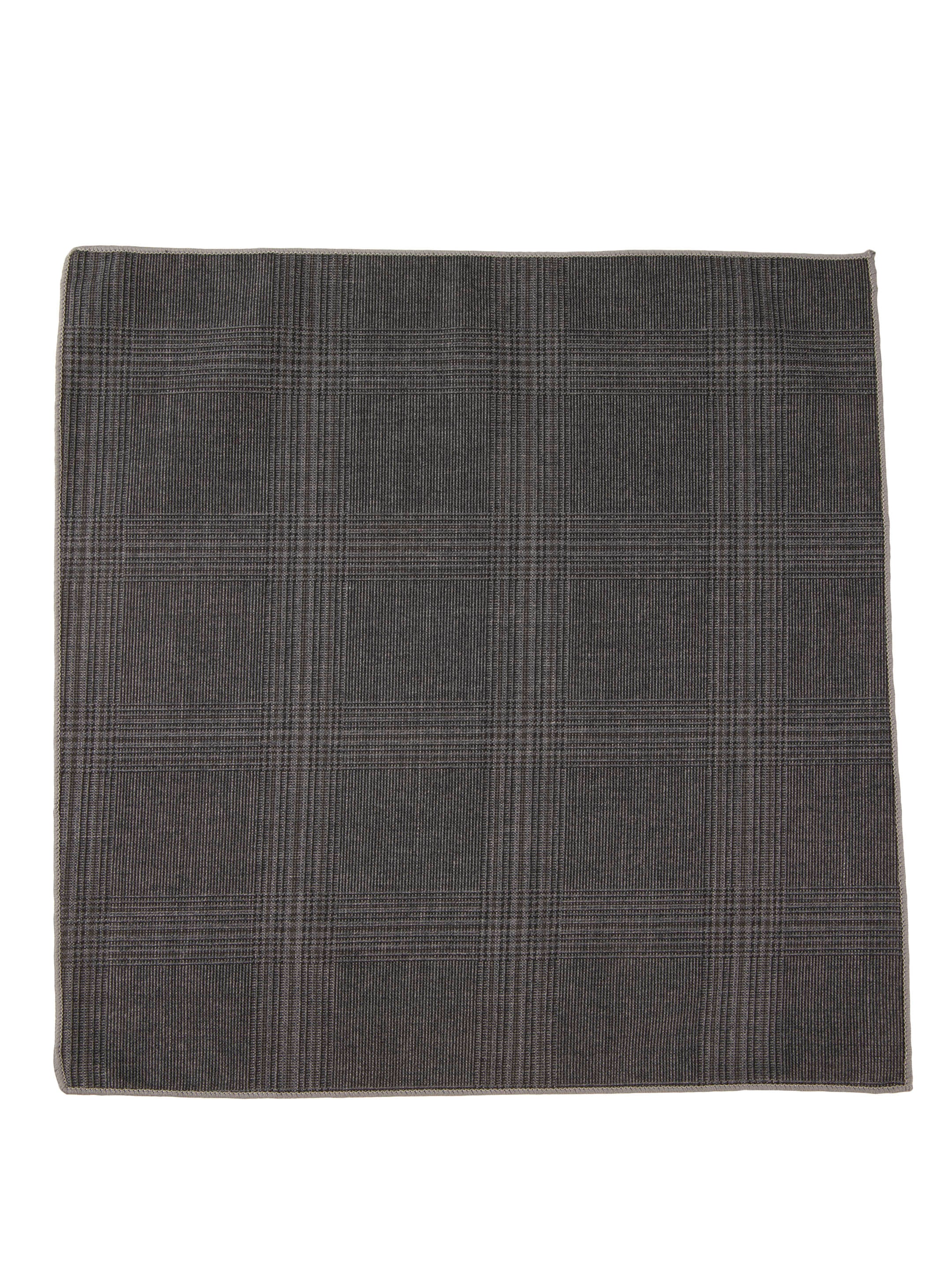 Alvaro Castagnino Grey Colored Microfiber Pocket Square for Men