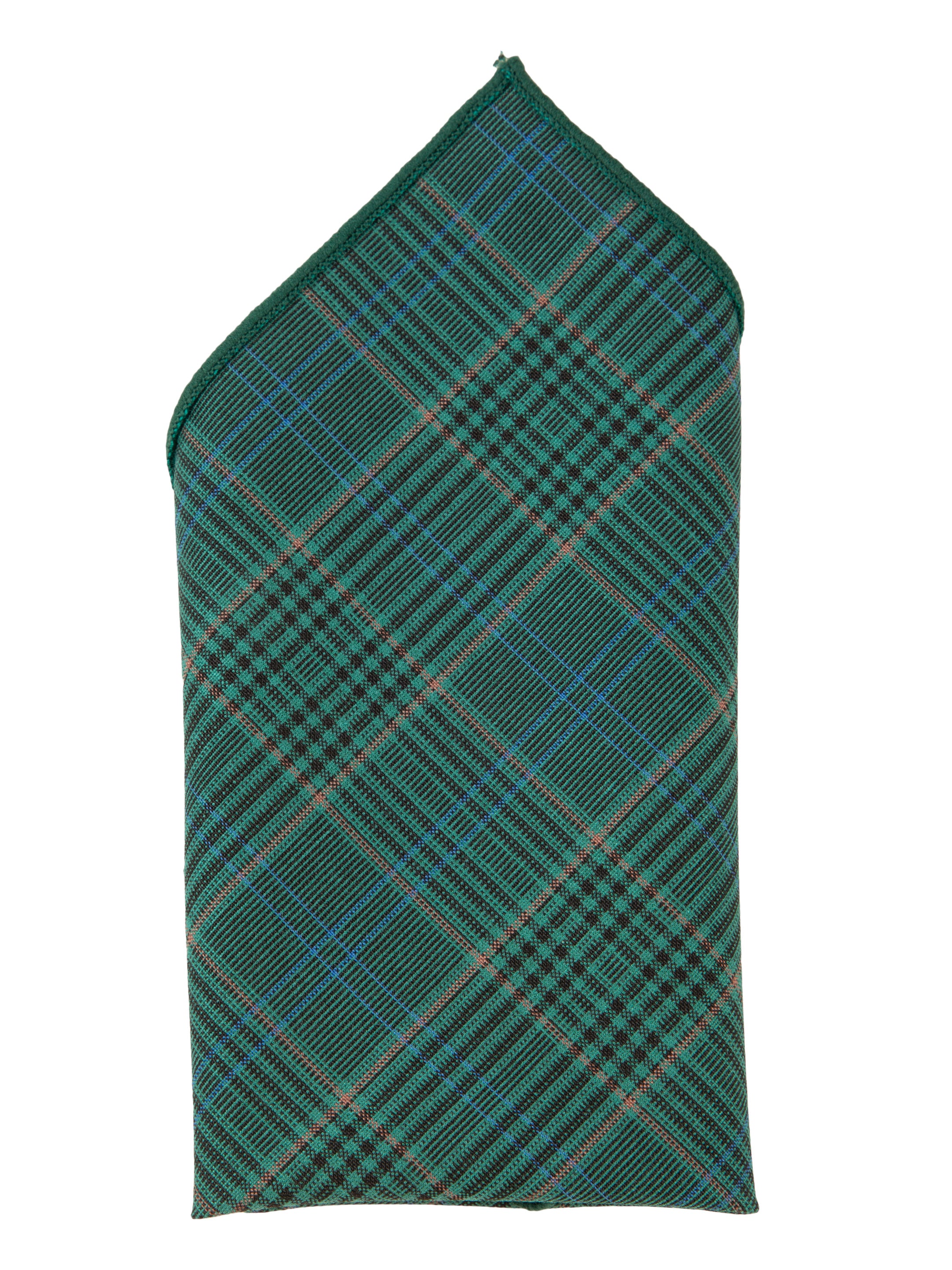 Alvaro Castagnino Turquoise Blue Colored Microfiber Pocket Square for Men