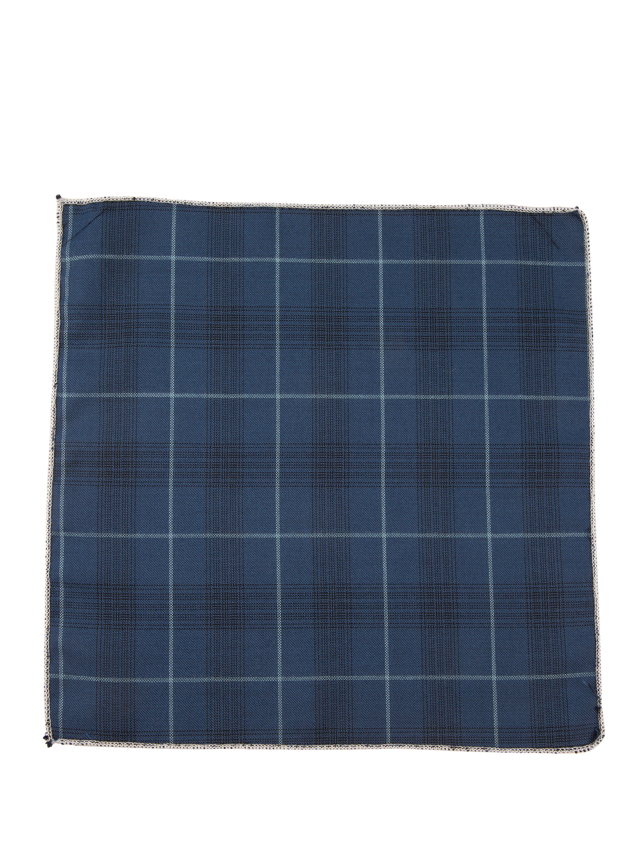 Alvaro Castagnino Blue & Silver Colored Microfiber Pocket Square for Men