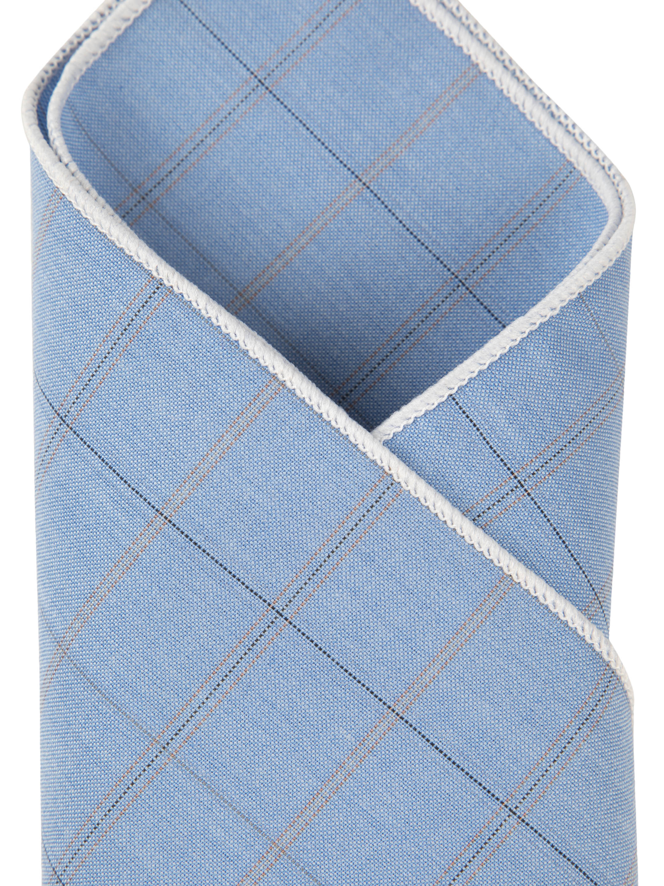 Alvaro Castagnino Blue & White Colored Microfiber Pocket Square for Men