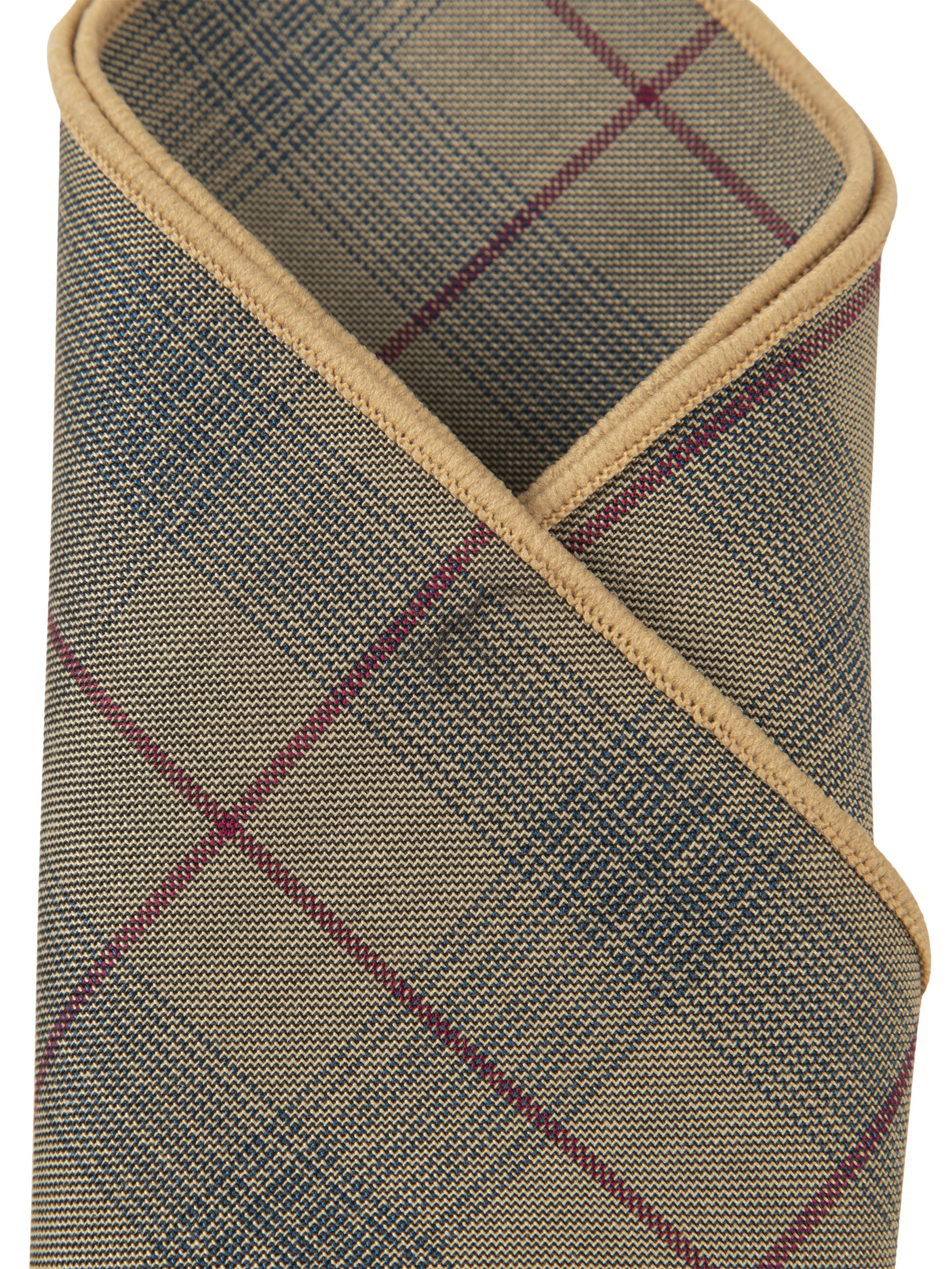 Alvaro Castagnino Brown & Mustard Colored Microfiber Pocket Square for Men