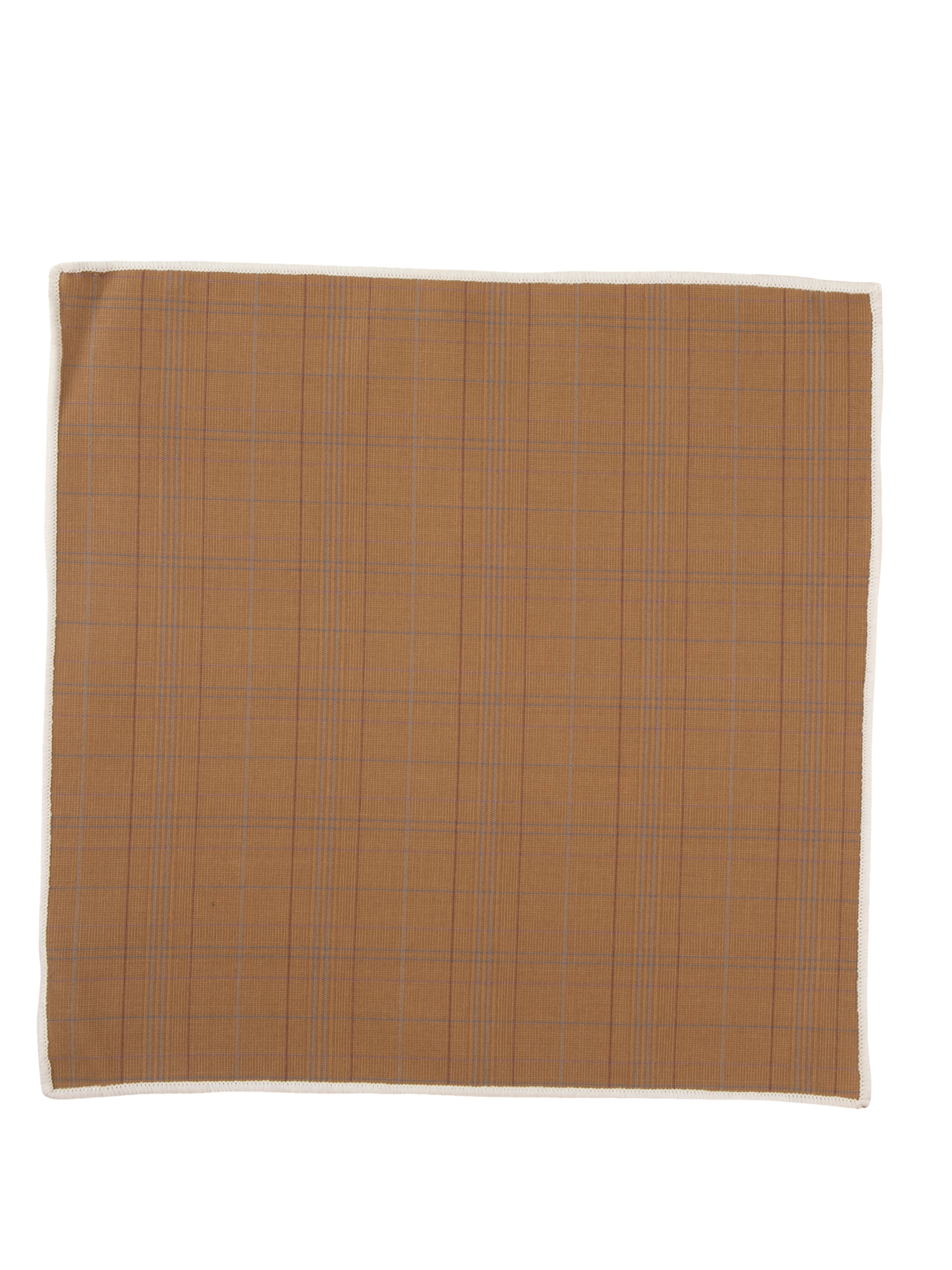 Alvaro Castagnino Brown Colored Microfiber Pocket Square for Men