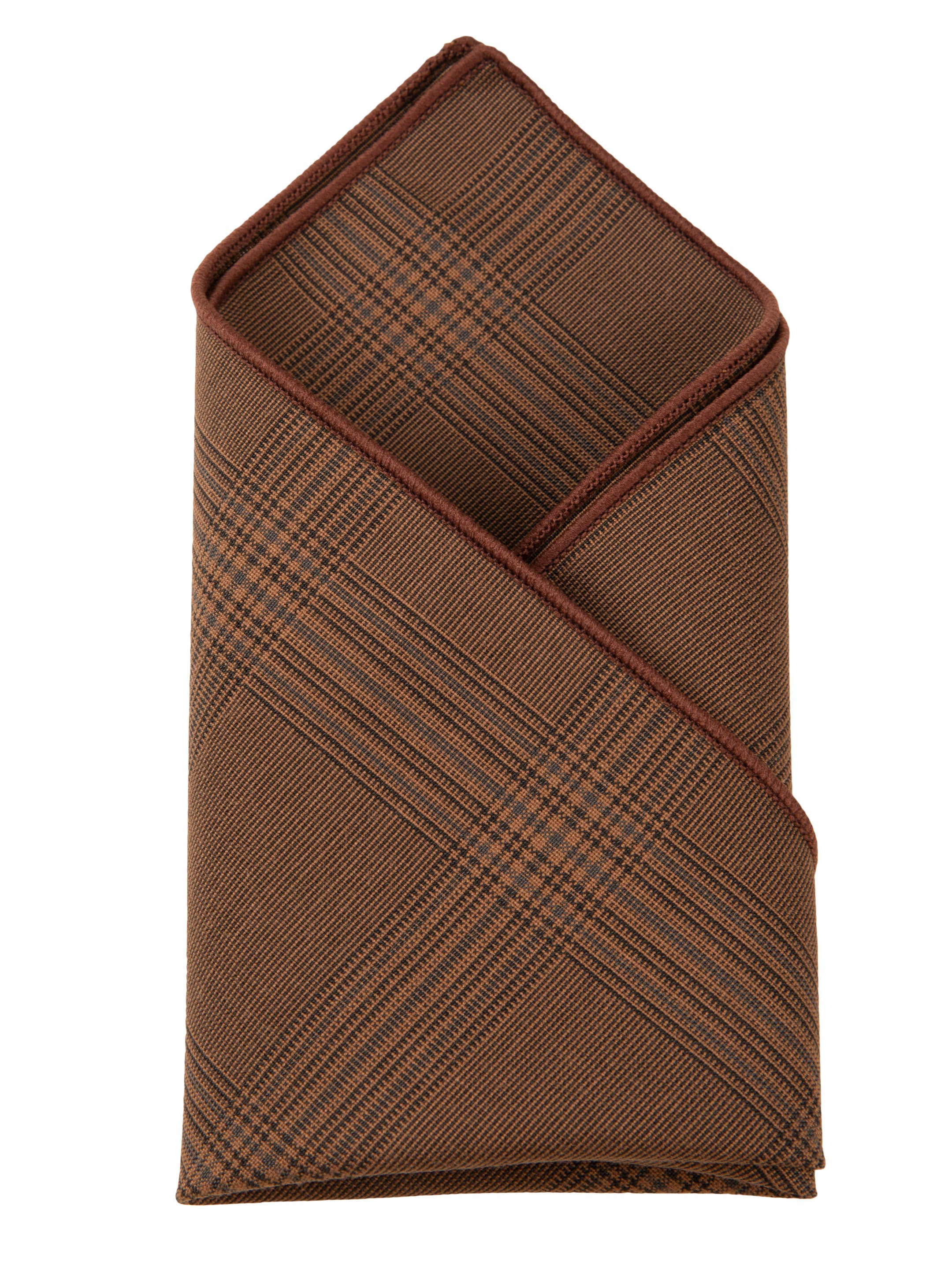 Alvaro Castagnino Brown Colored Microfiber Pocket Square for Men
