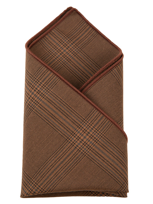 Alvaro Castagnino Brown Colored Microfiber Pocket Square for Men