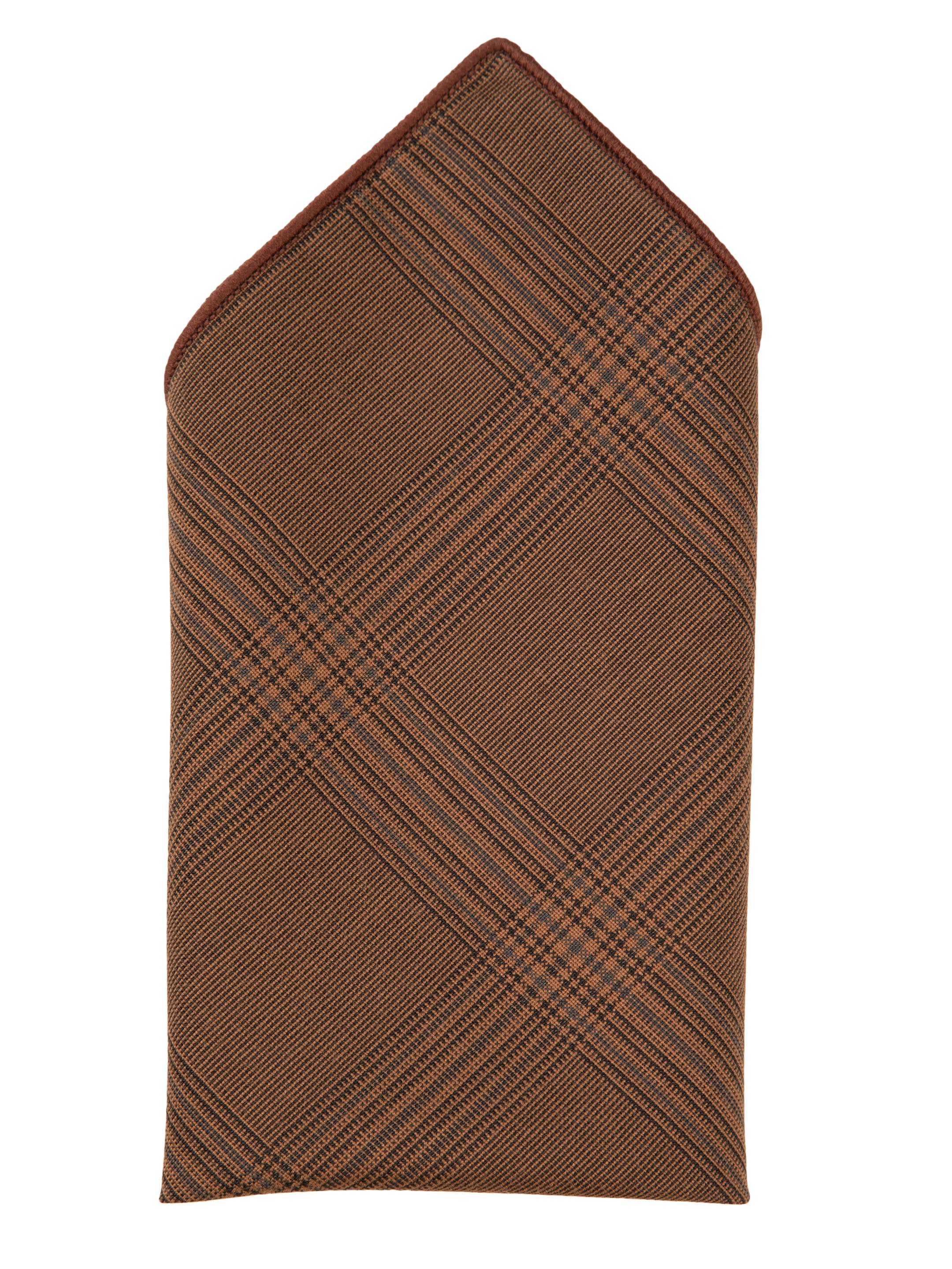 Alvaro Castagnino Brown Colored Microfiber Pocket Square for Men