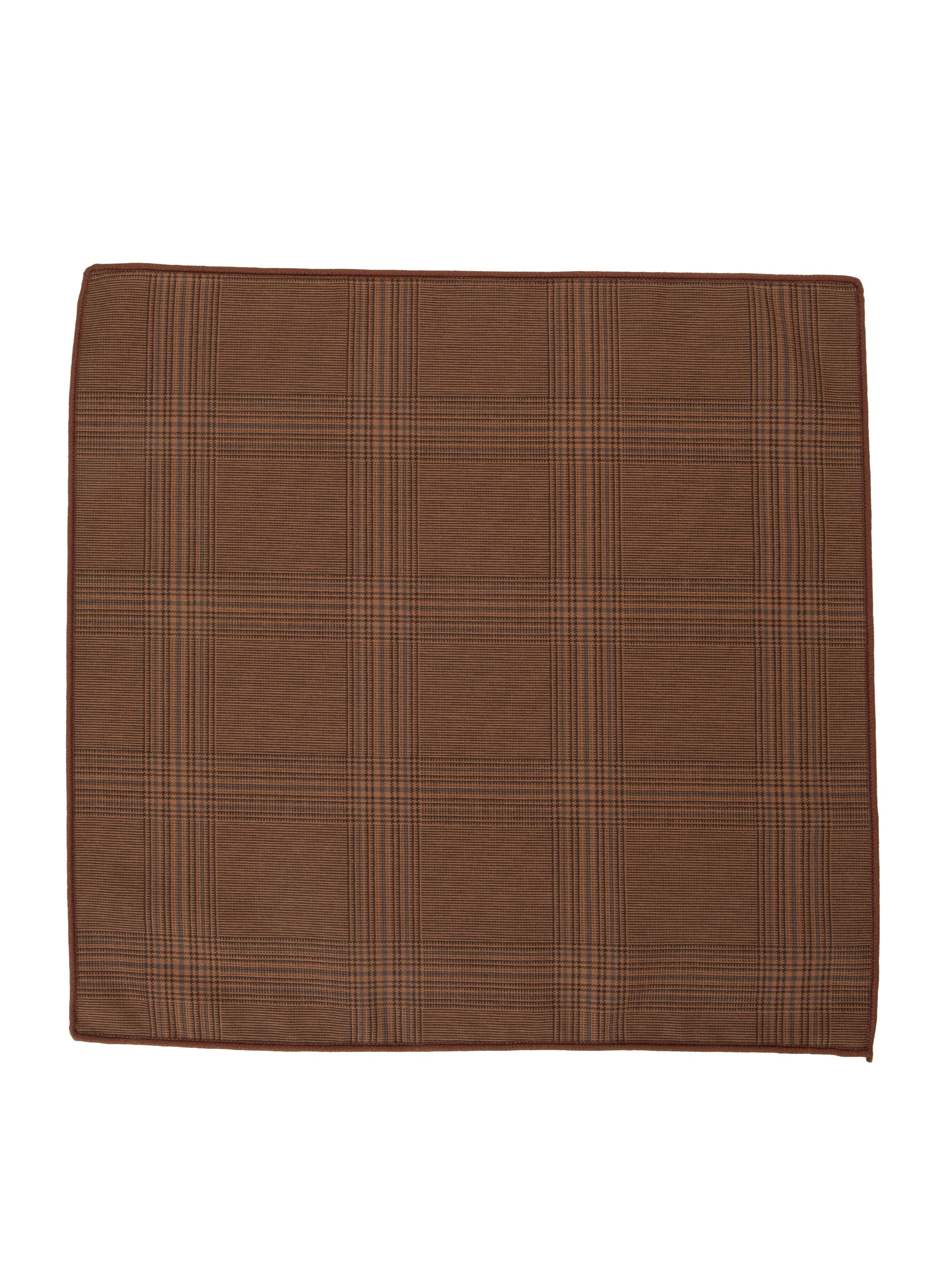 Alvaro Castagnino Brown Colored Microfiber Pocket Square for Men