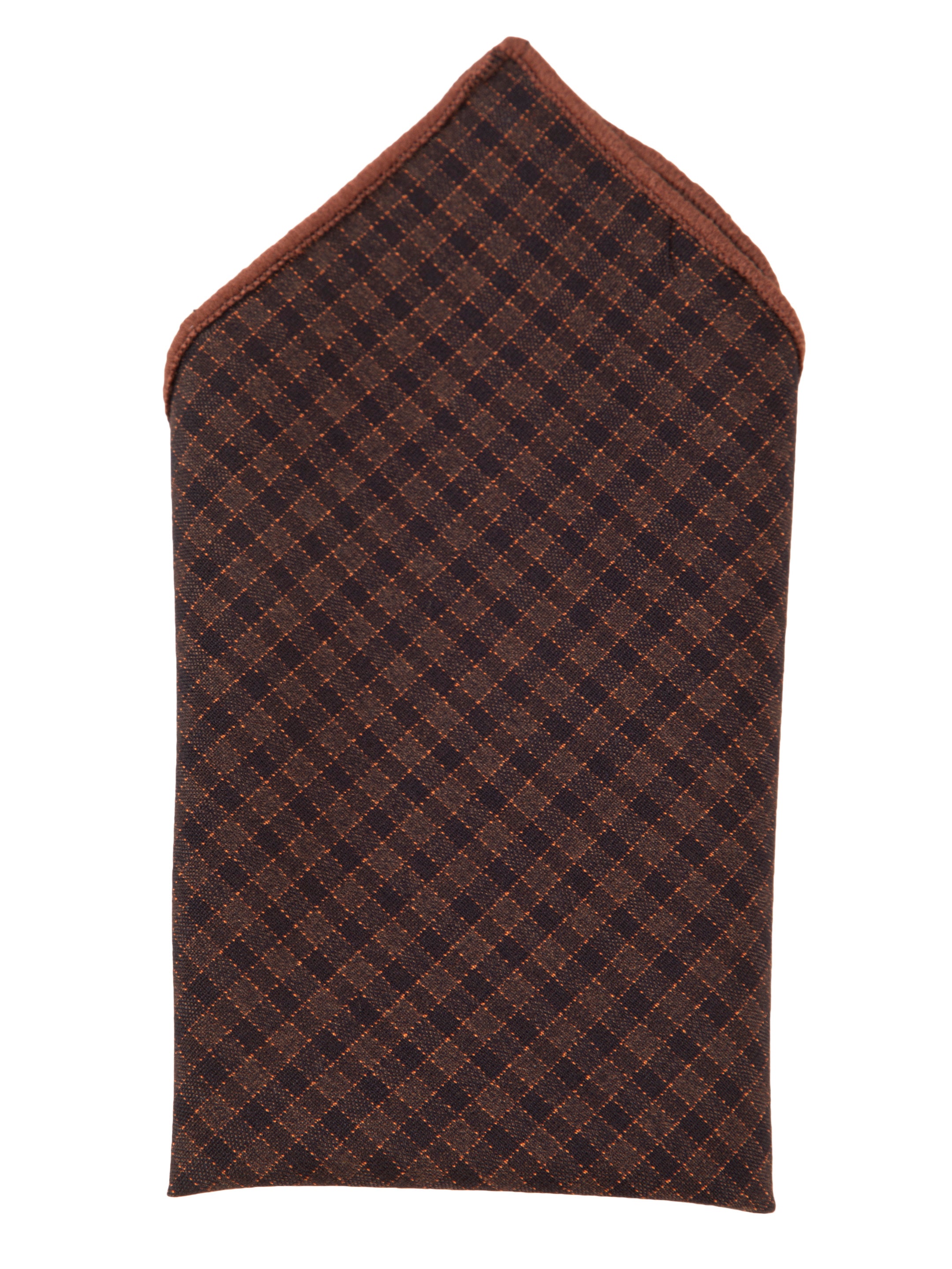 Alvaro Castagnino Brown Colored Microfiber Pocket Square for Men