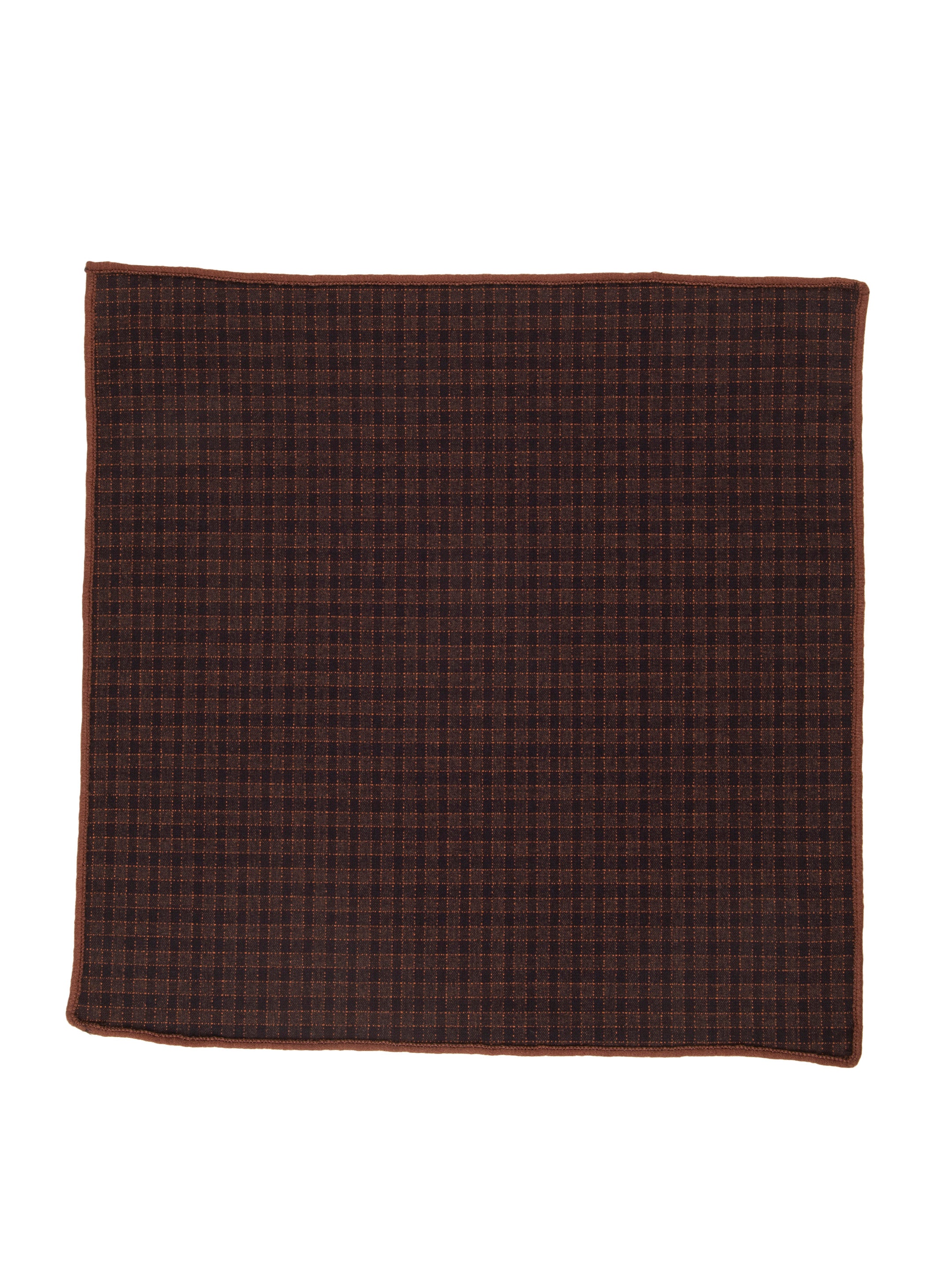 Alvaro Castagnino Brown Colored Microfiber Pocket Square for Men