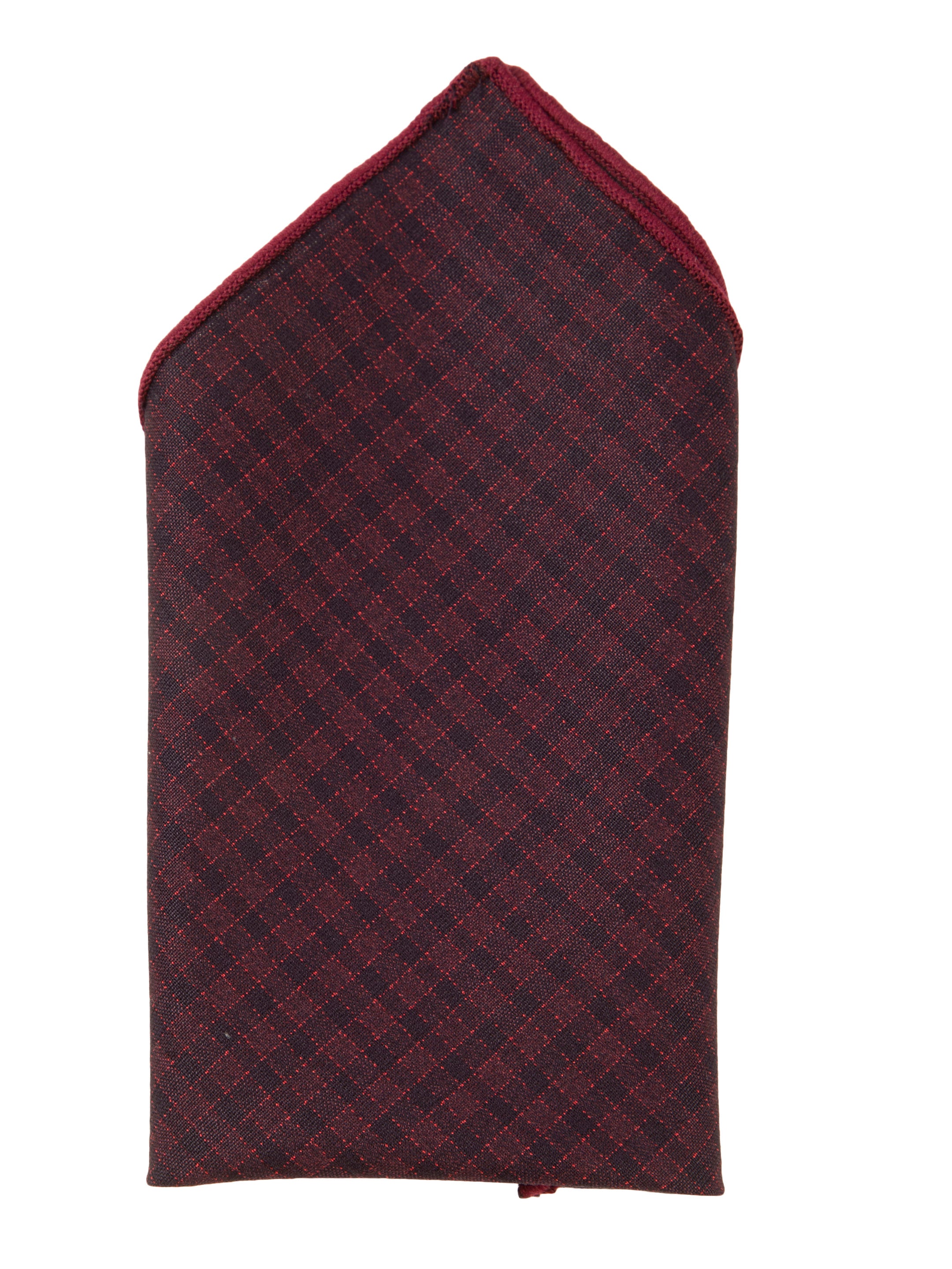 Alvaro Castagnino Burgundy Colored Microfiber Pocket Square for Men