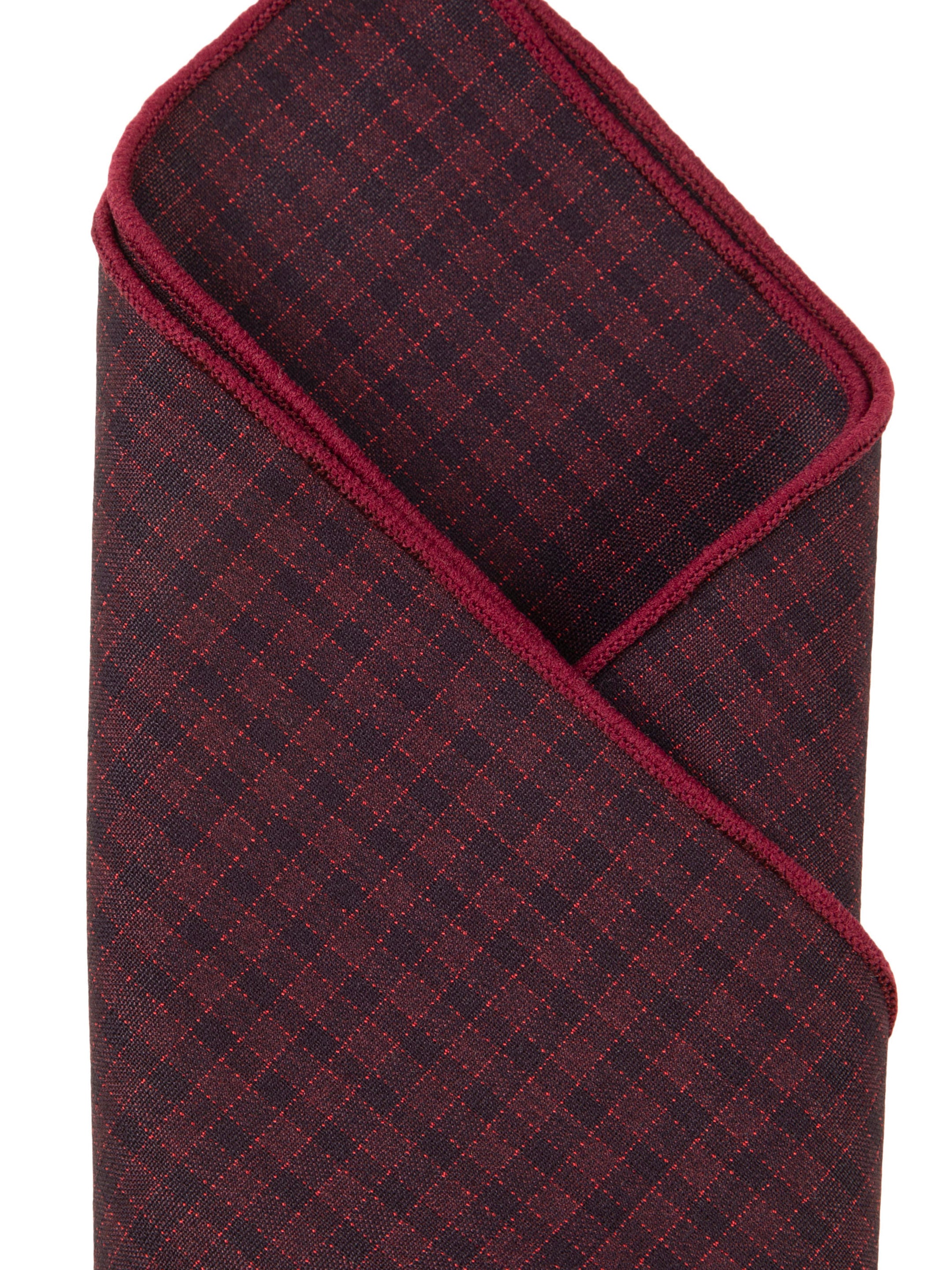 Alvaro Castagnino Burgundy Colored Microfiber Pocket Square for Men