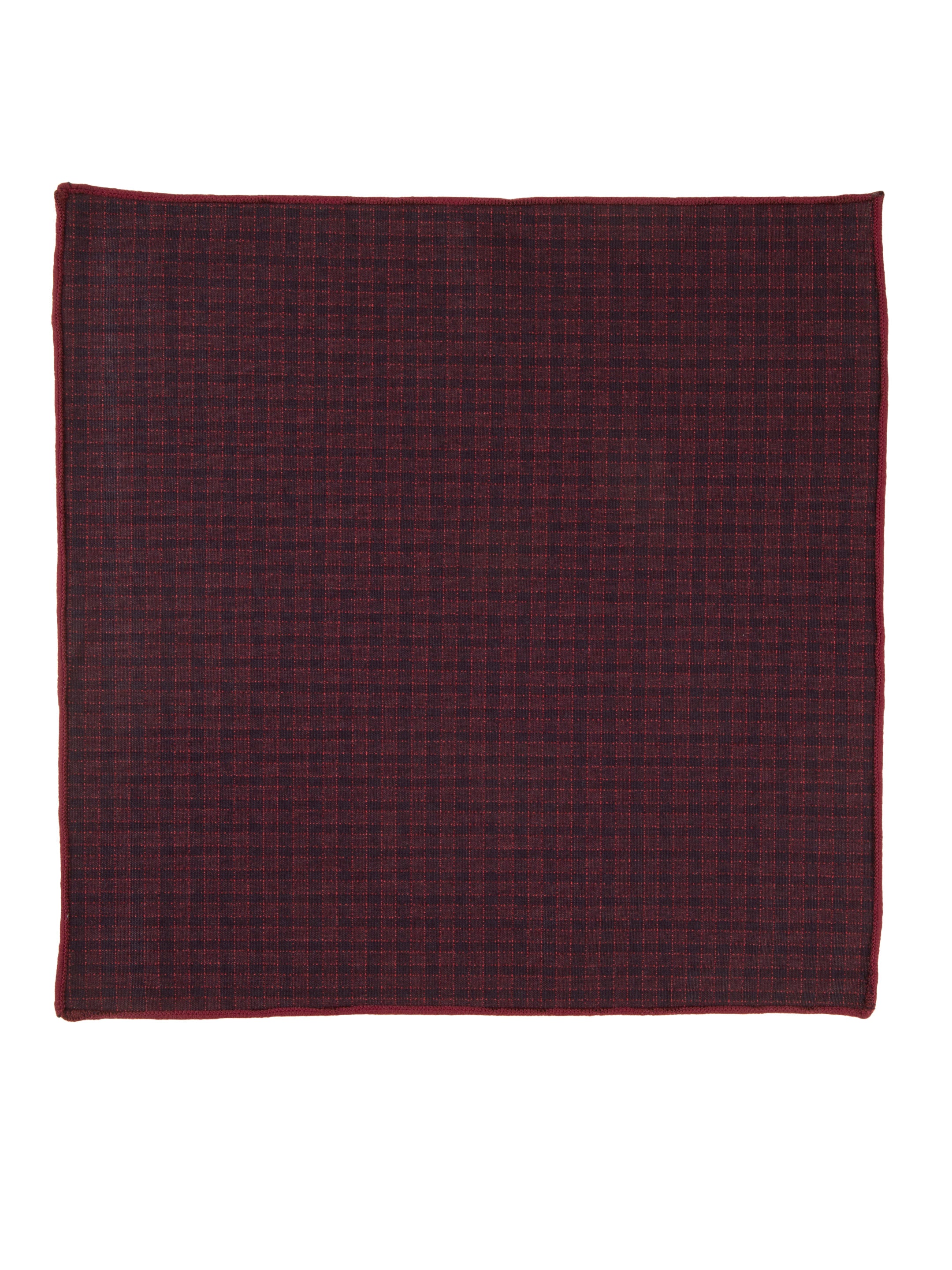 Alvaro Castagnino Burgundy Colored Microfiber Pocket Square for Men