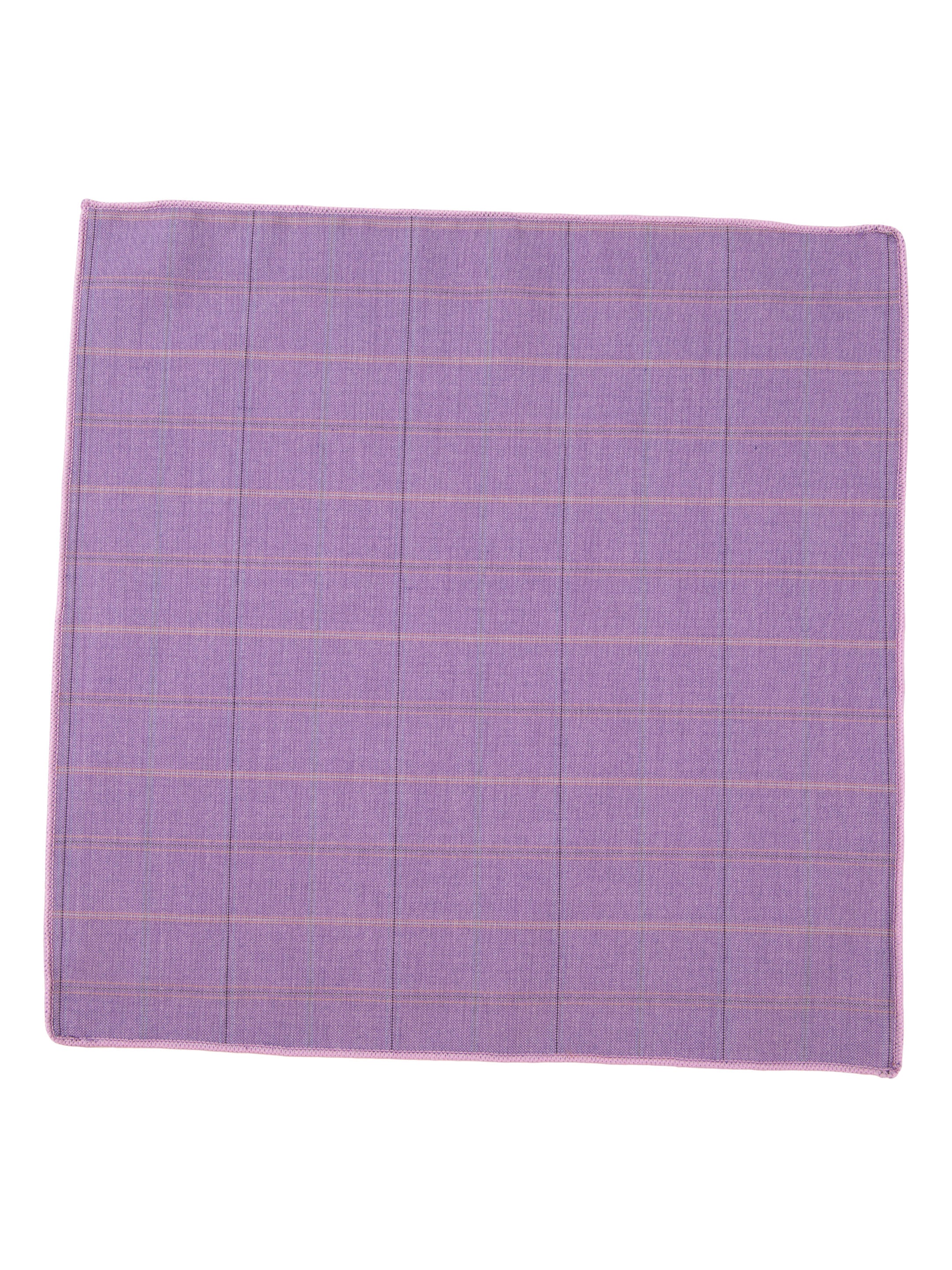 Alvaro Castagnino Purple Colored Microfiber Pocket Square for Men