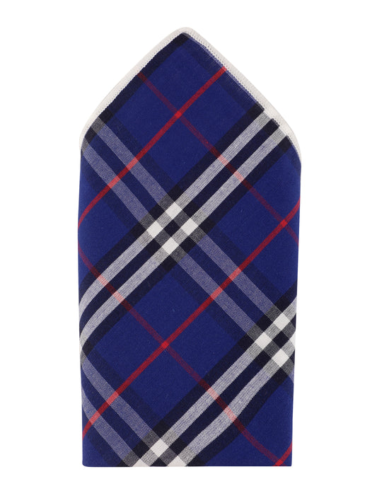 Alvaro Castagnino Blue & Multi Colored Microfiber Pocket Square for Men