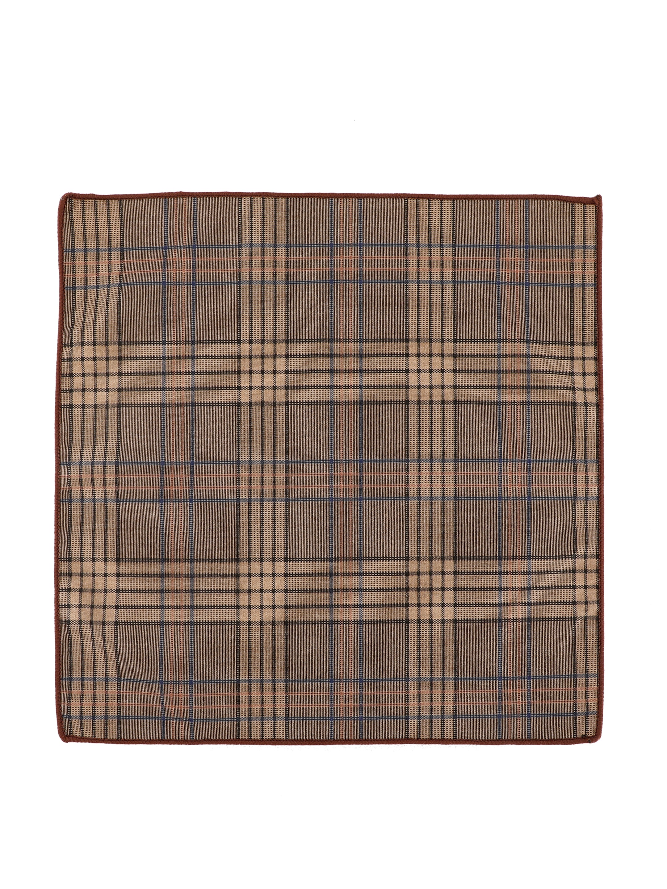 Alvaro Castagnino Brown & Multi Colored Microfiber Pocket Square for Men