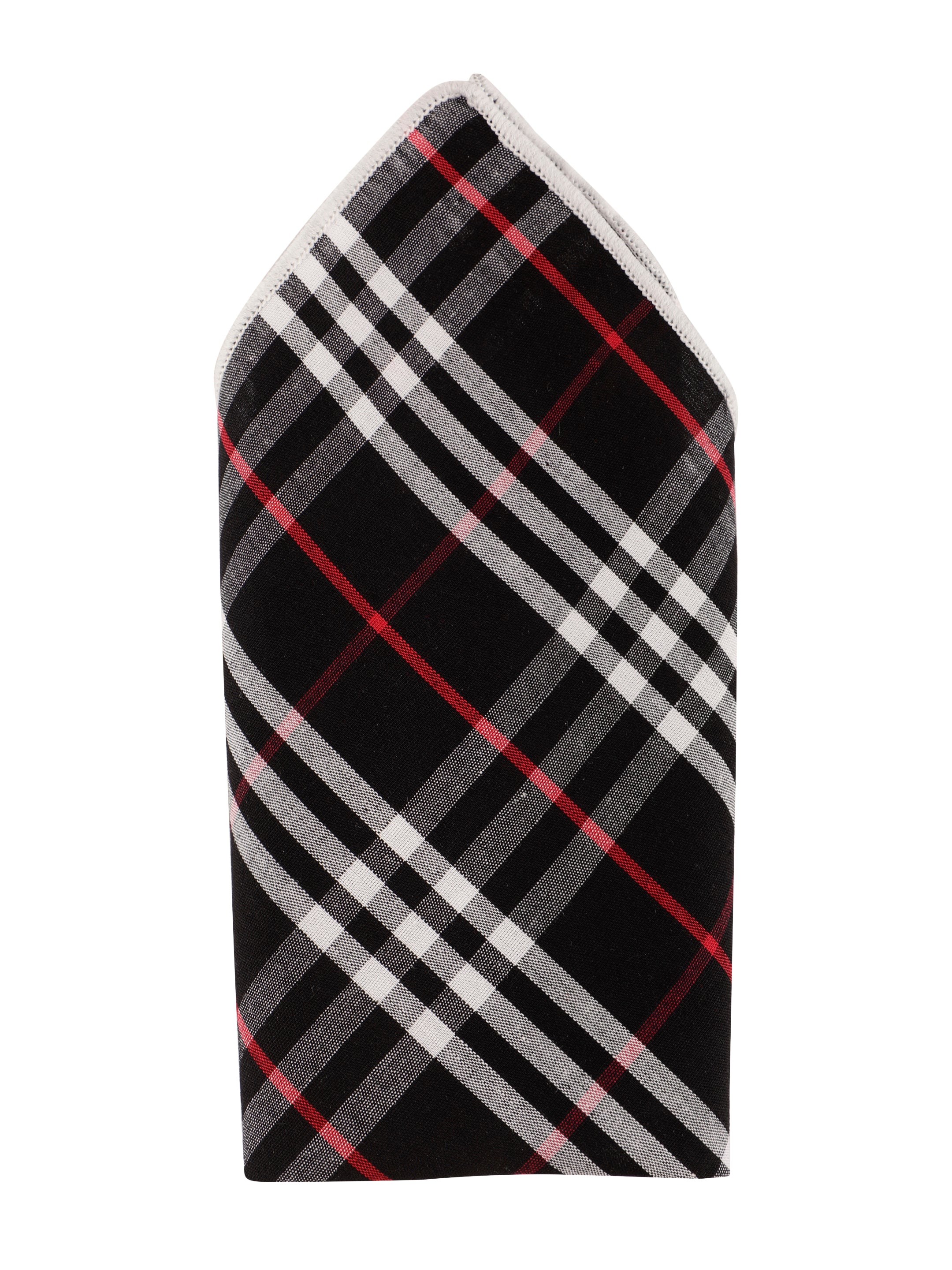 Alvaro Castagnino Black & Multi Colored Microfiber Pocket Square for Men