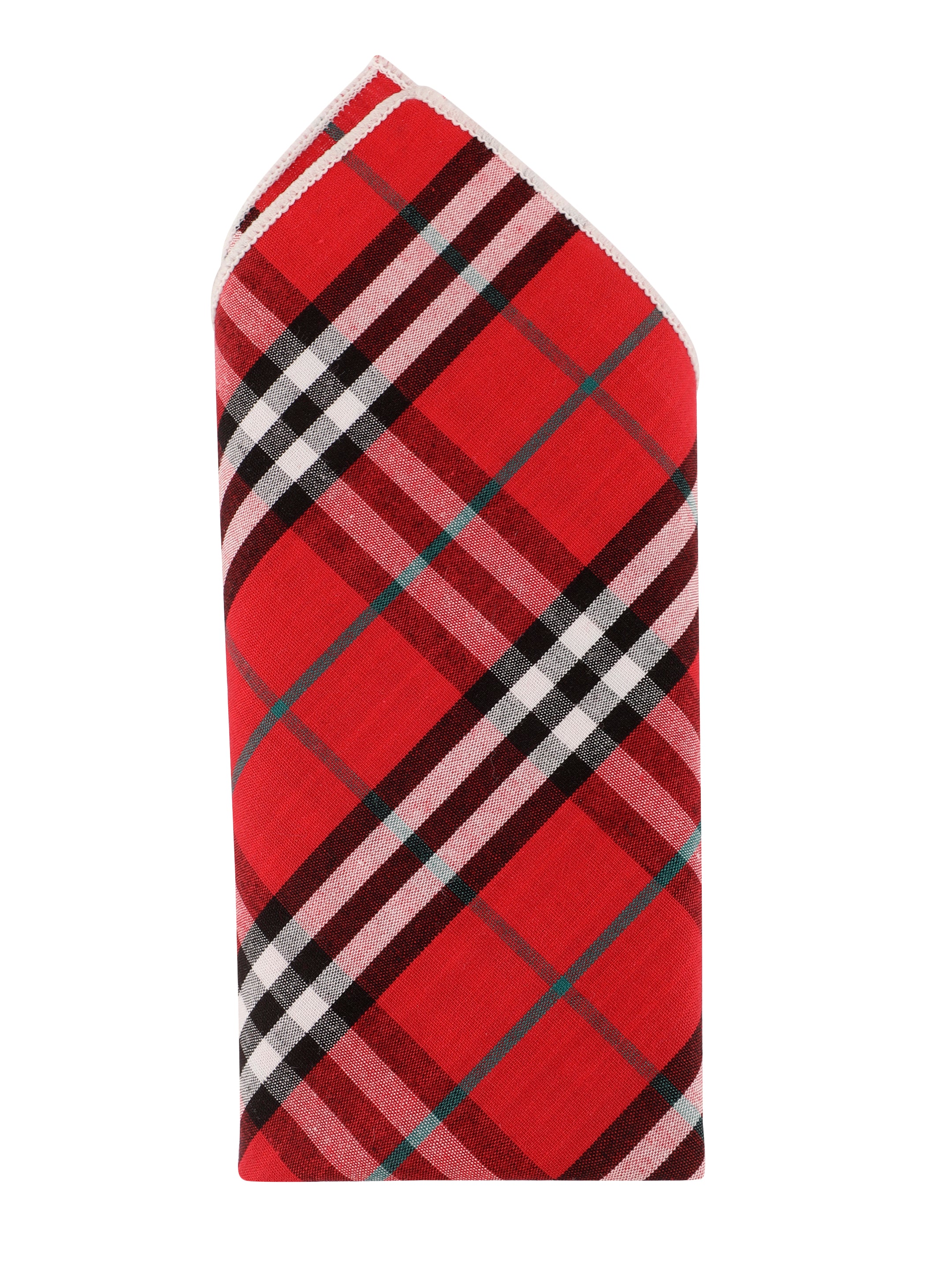 Alvaro Castagnino Red & Multi Colored Microfiber Pocket Square for Men