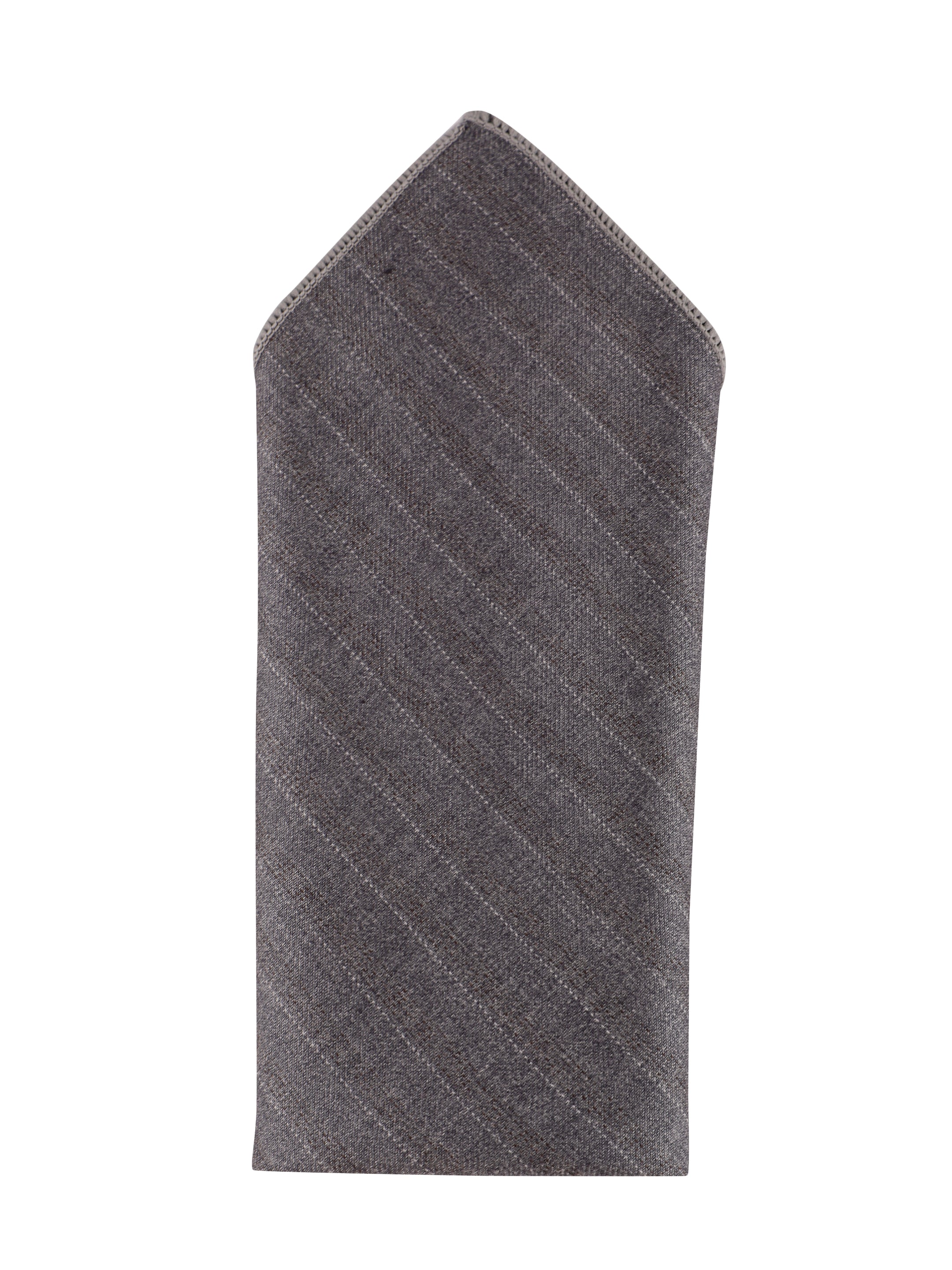 Alvaro Castagnino Grey Colored Microfiber Pocket Square for Men