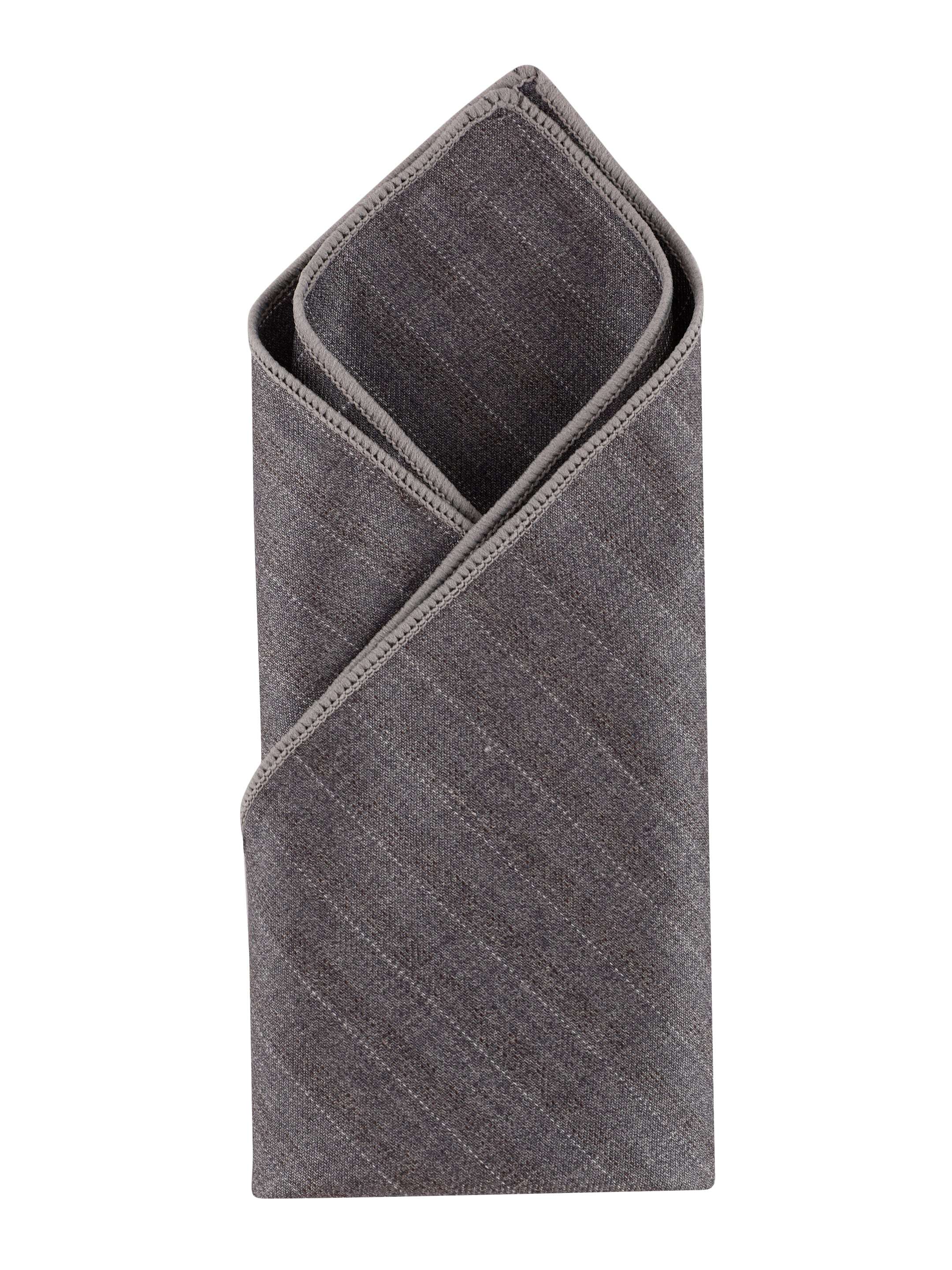 Alvaro Castagnino Grey Colored Microfiber Pocket Square for Men
