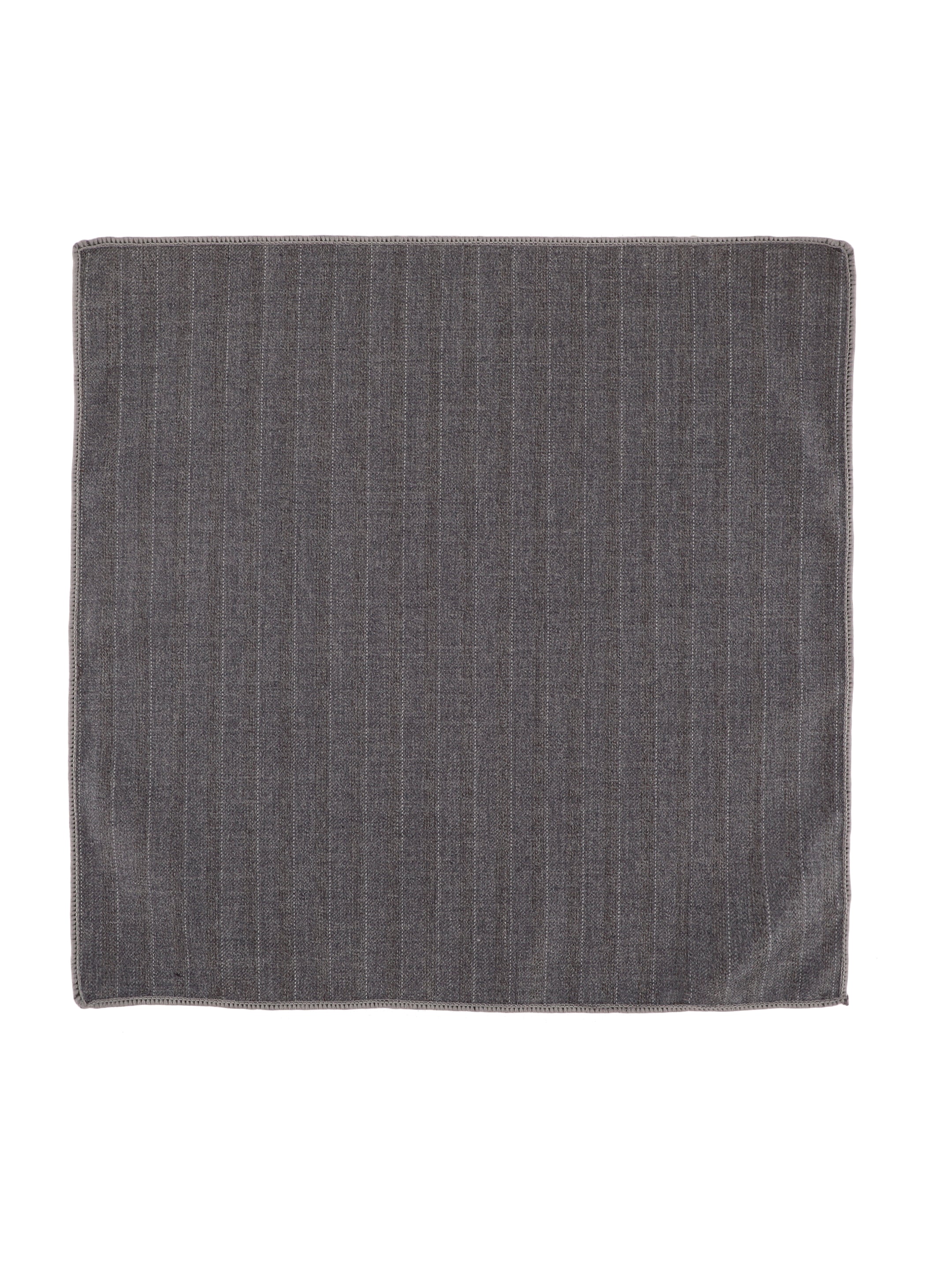 Alvaro Castagnino Grey Colored Microfiber Pocket Square for Men