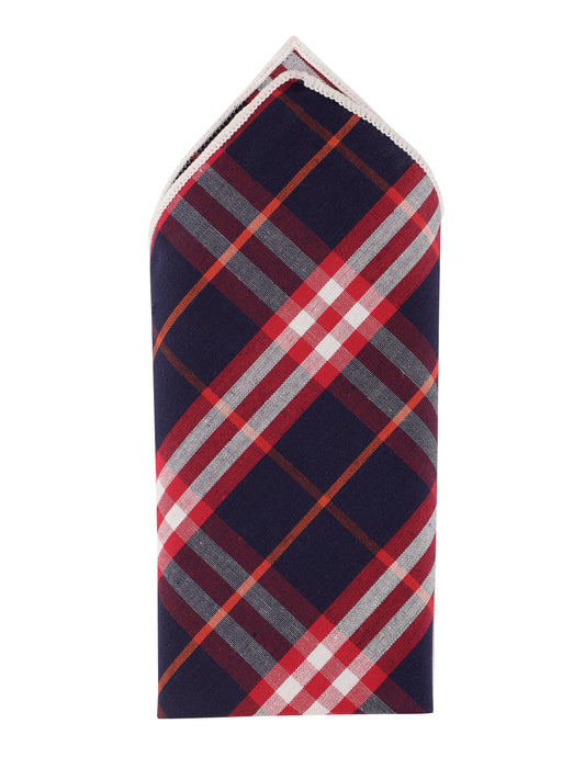 Alvaro Castagnino Blue & Multi Colored Microfiber Pocket Square for Men