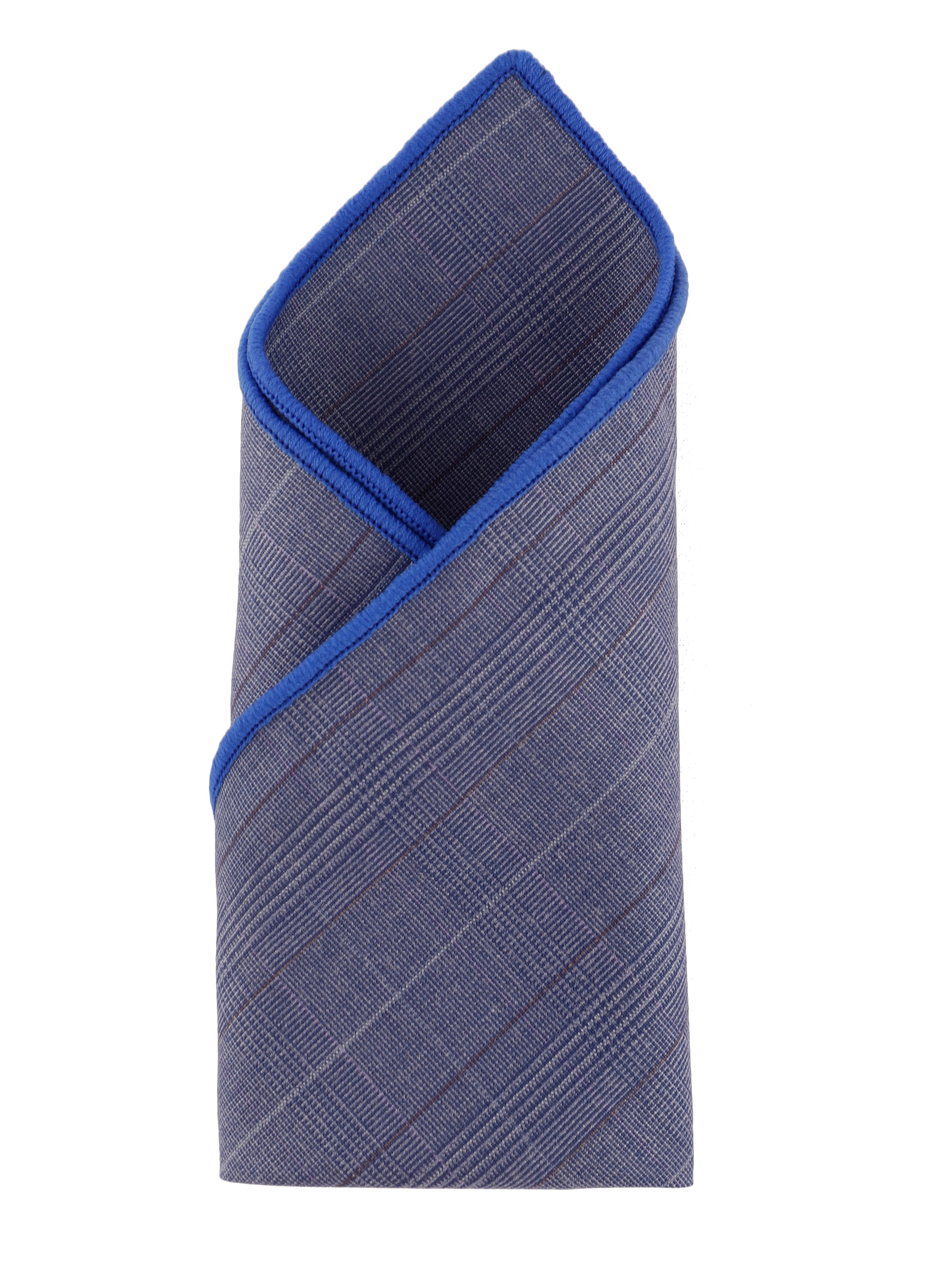 Alvaro Castagnino Blue & Grey Colored Microfiber Pocket Square for Men
