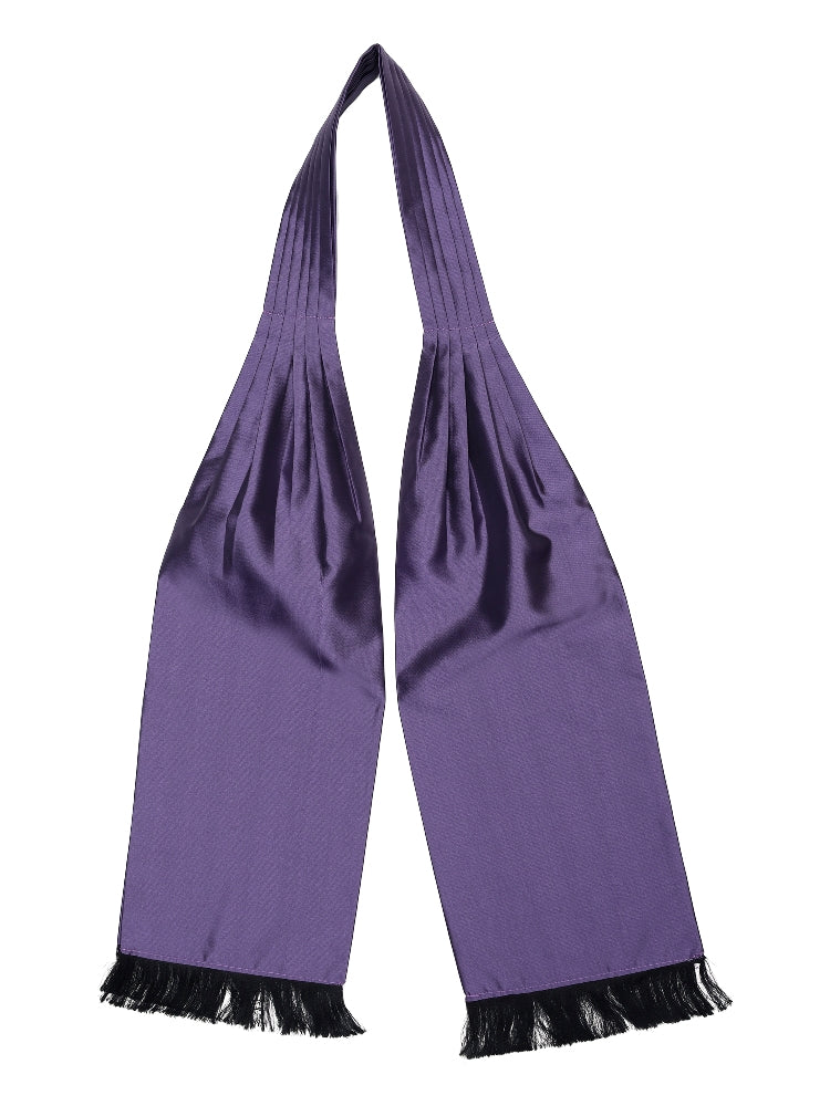 Purple Solid Fringed Cravat