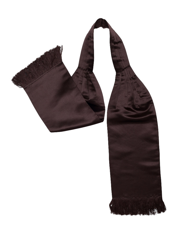 Alvaro Castagnino Brown Colored Microfiber Cravat  for Men