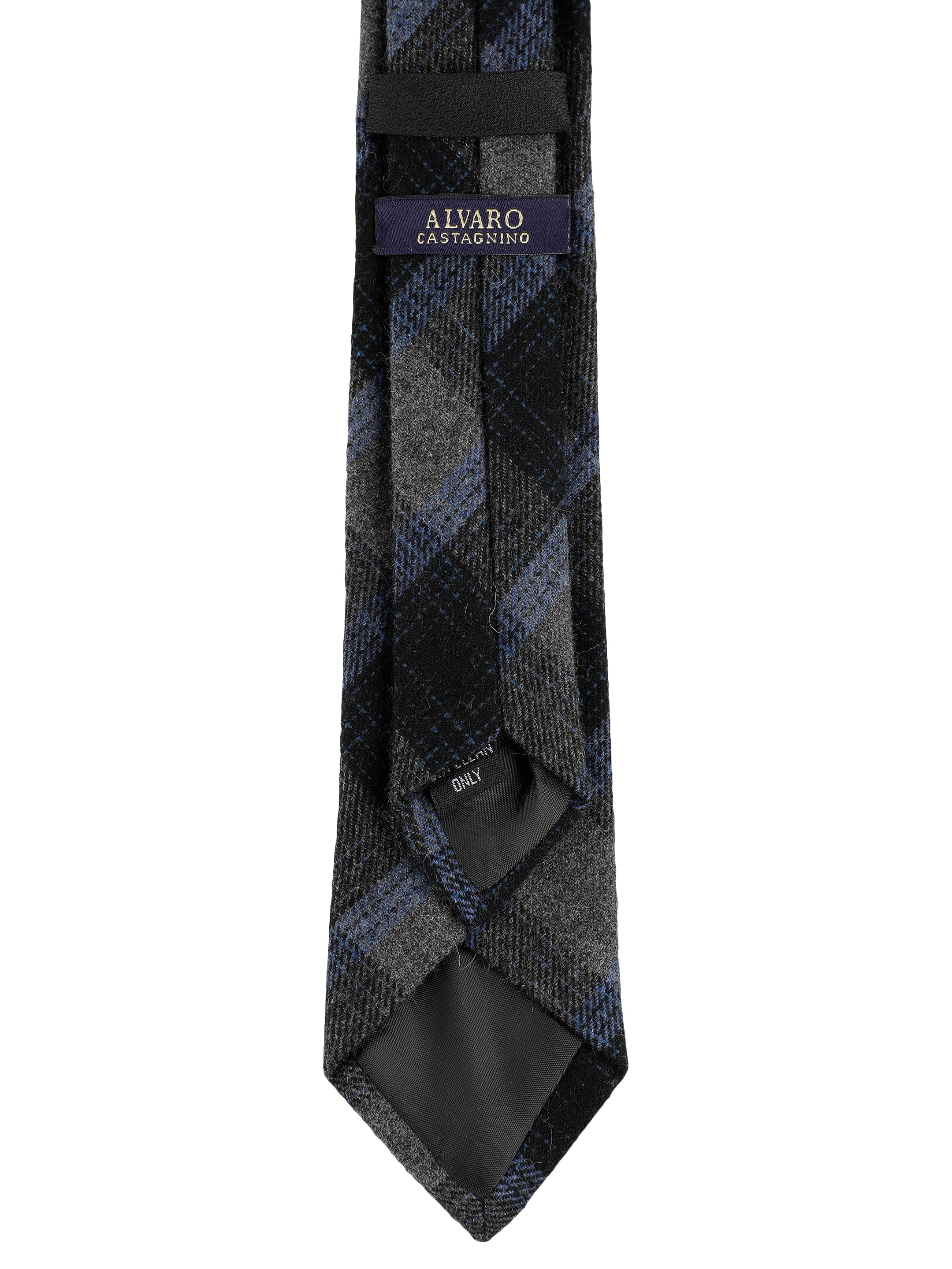 Alvaro Castagnino Grey & Blue Coloured Cotton Necktie for Men