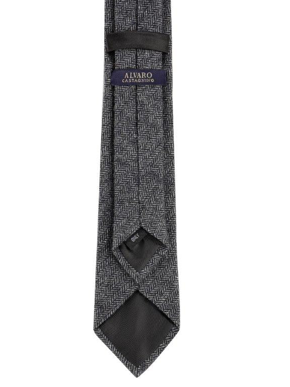 Alvaro Castagnino Grey Coloured Cotton Necktie for Men