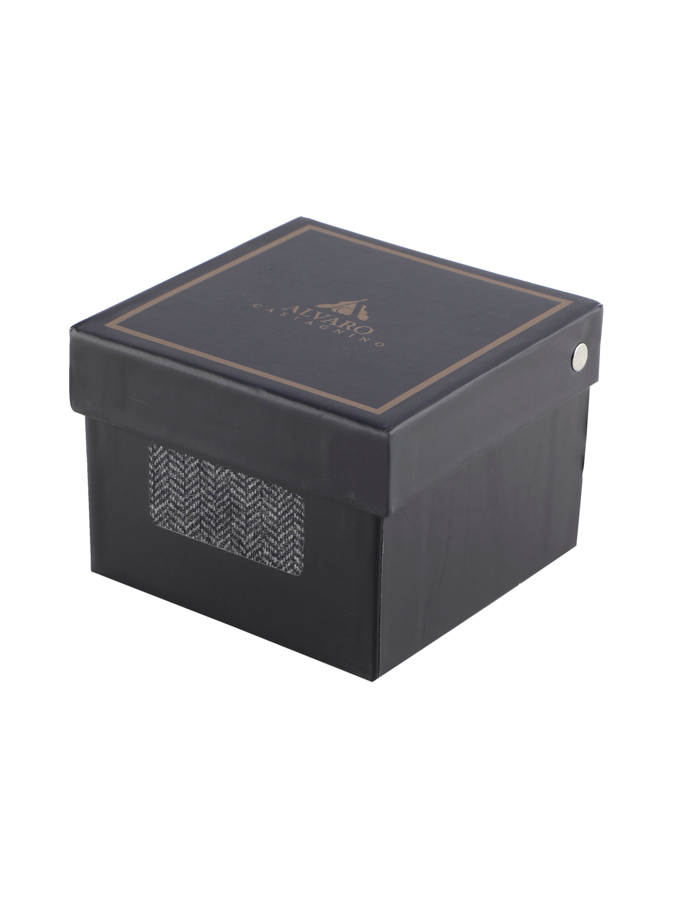 Grey Herringbone Pattern Cotton Necktie