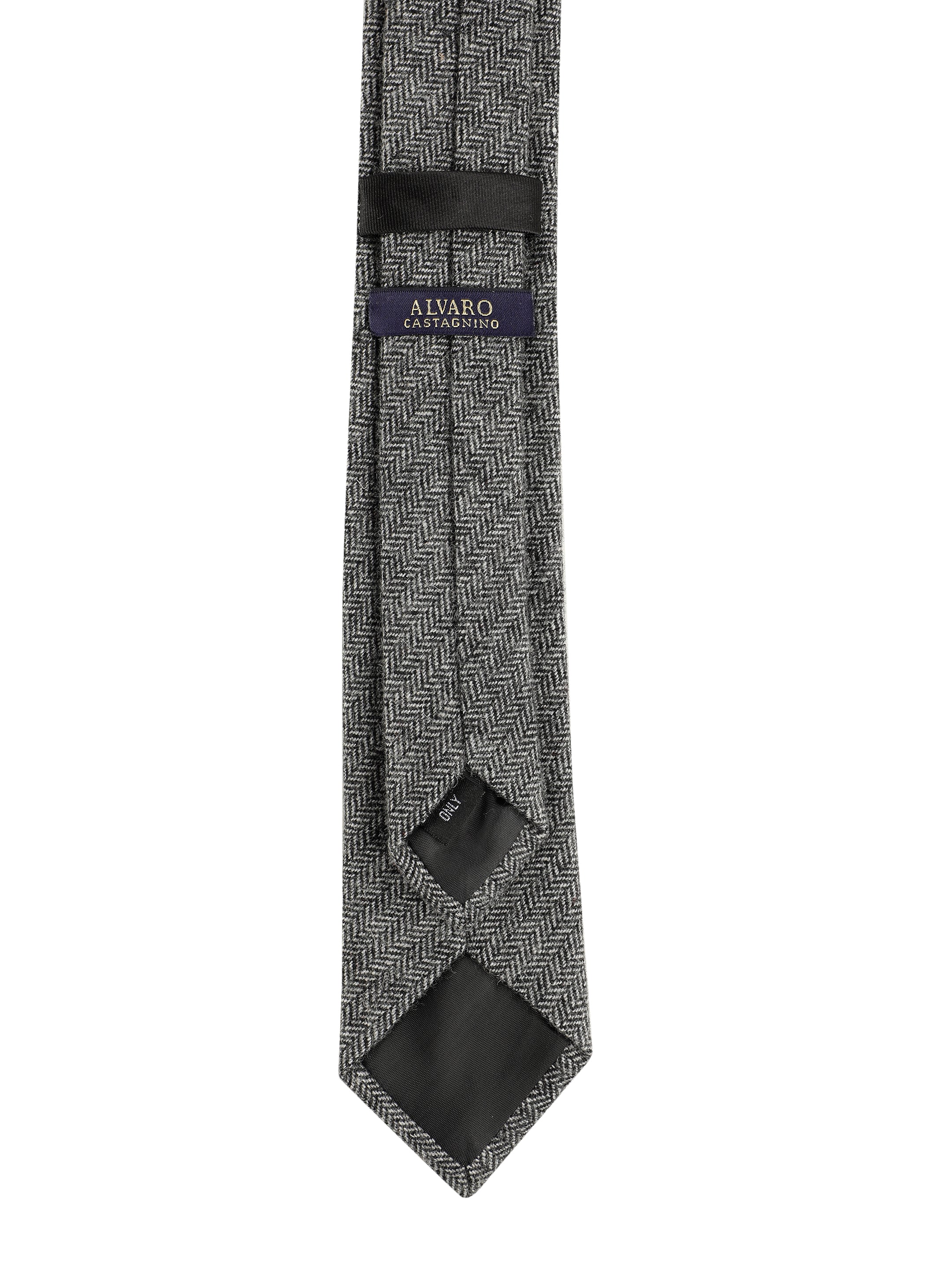 Alvaro Castagnino Grey Coloured Cotton Necktie for Men