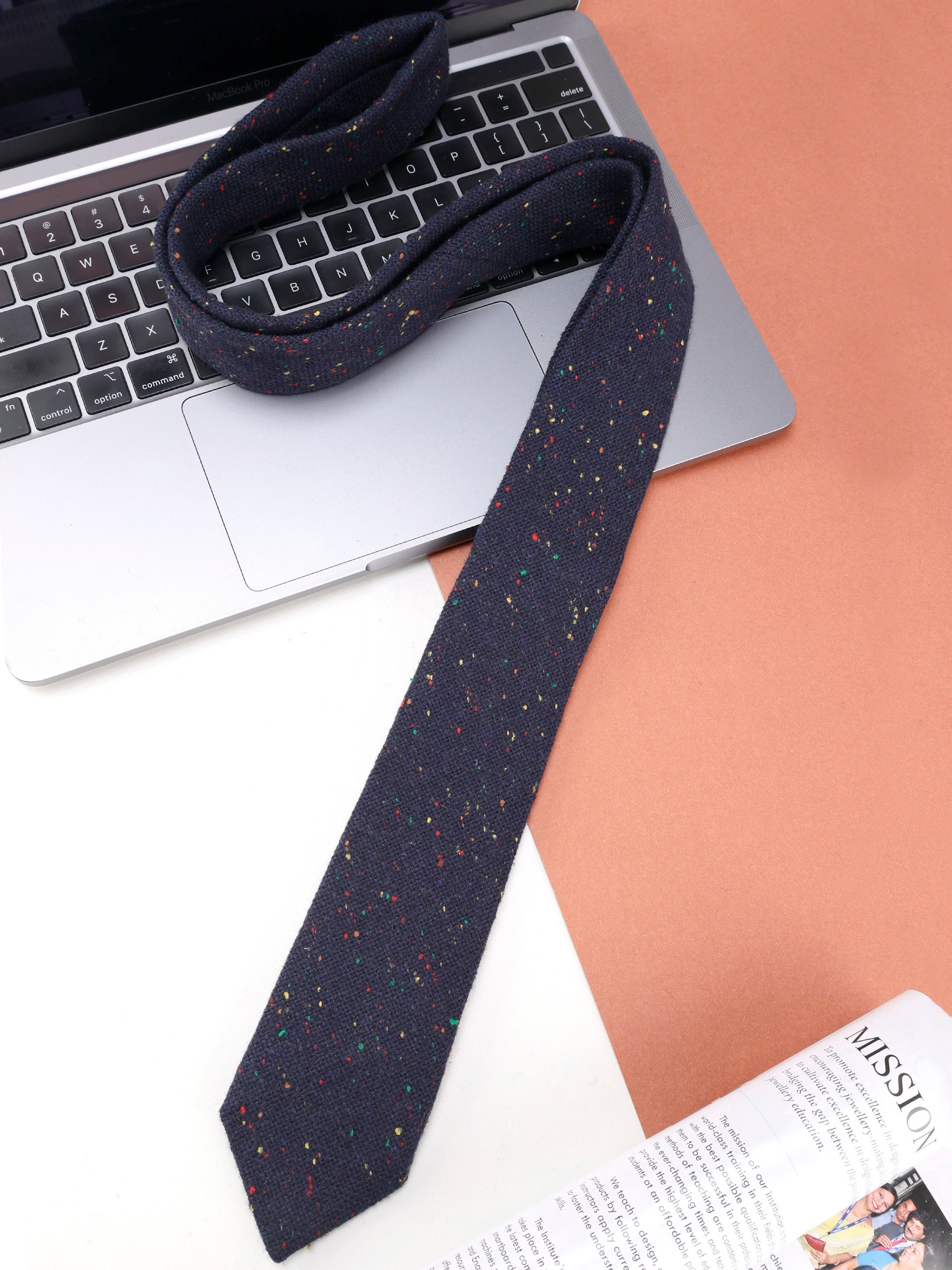 Alvaro Castagnino Blue & Multi Coloured Cotton Necktie for Men