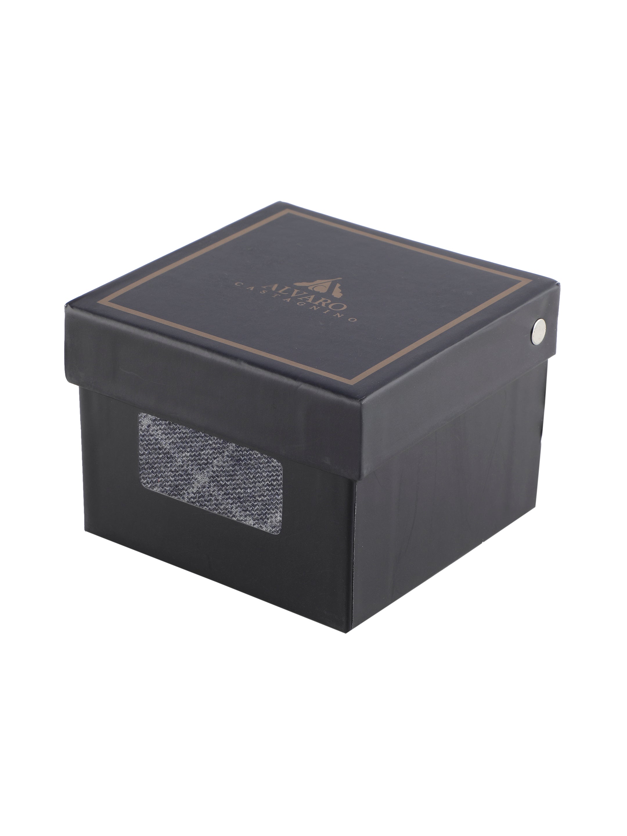 Grey Windowpane Check Cotton Necktie