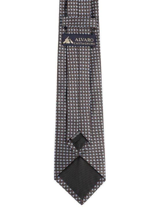 Alvaro Castagnino Brown & Blue Coloured Microfiber Necktie for Men