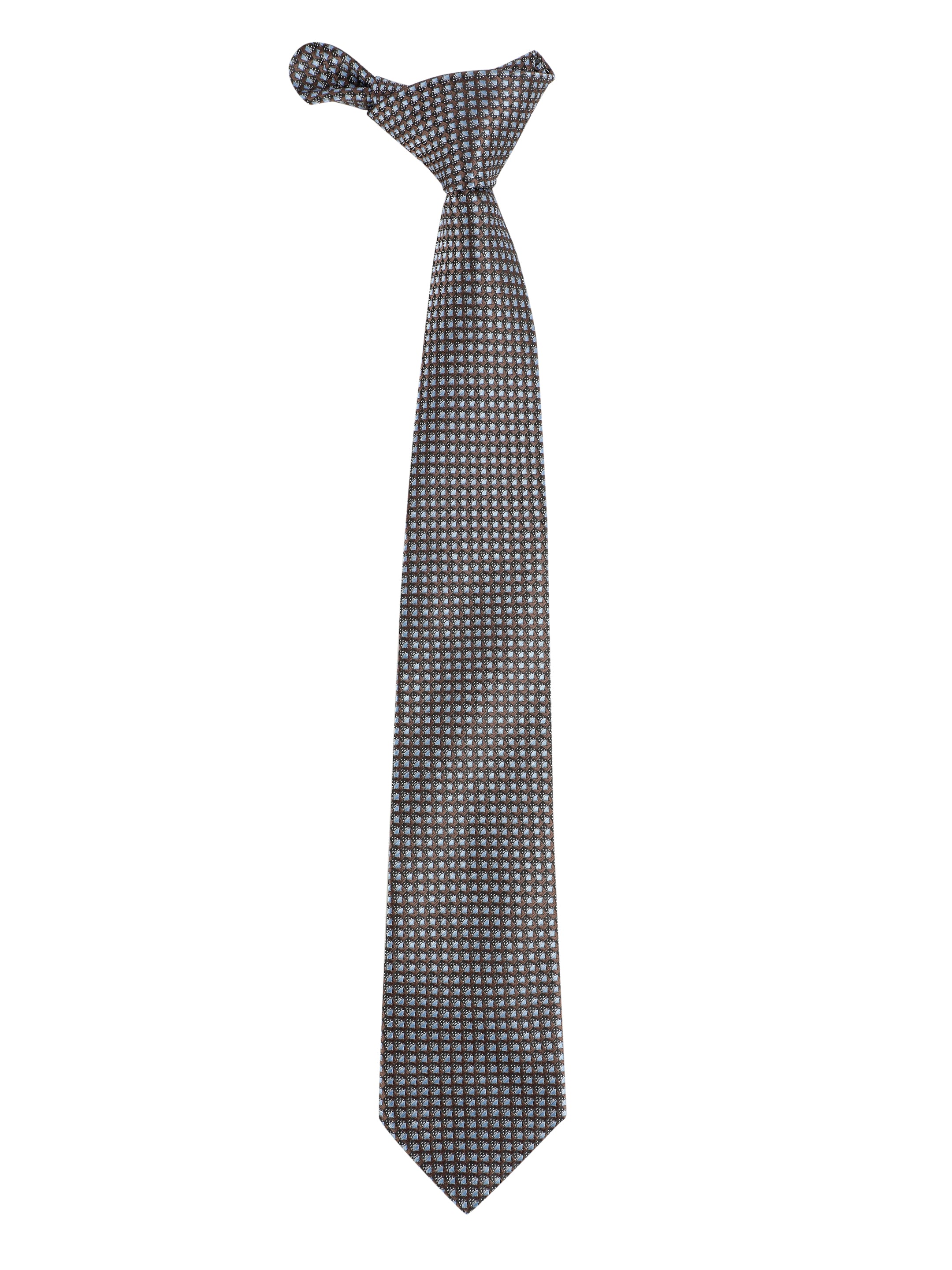 Alvaro Castagnino Brown & Blue Coloured Microfiber Necktie for Men